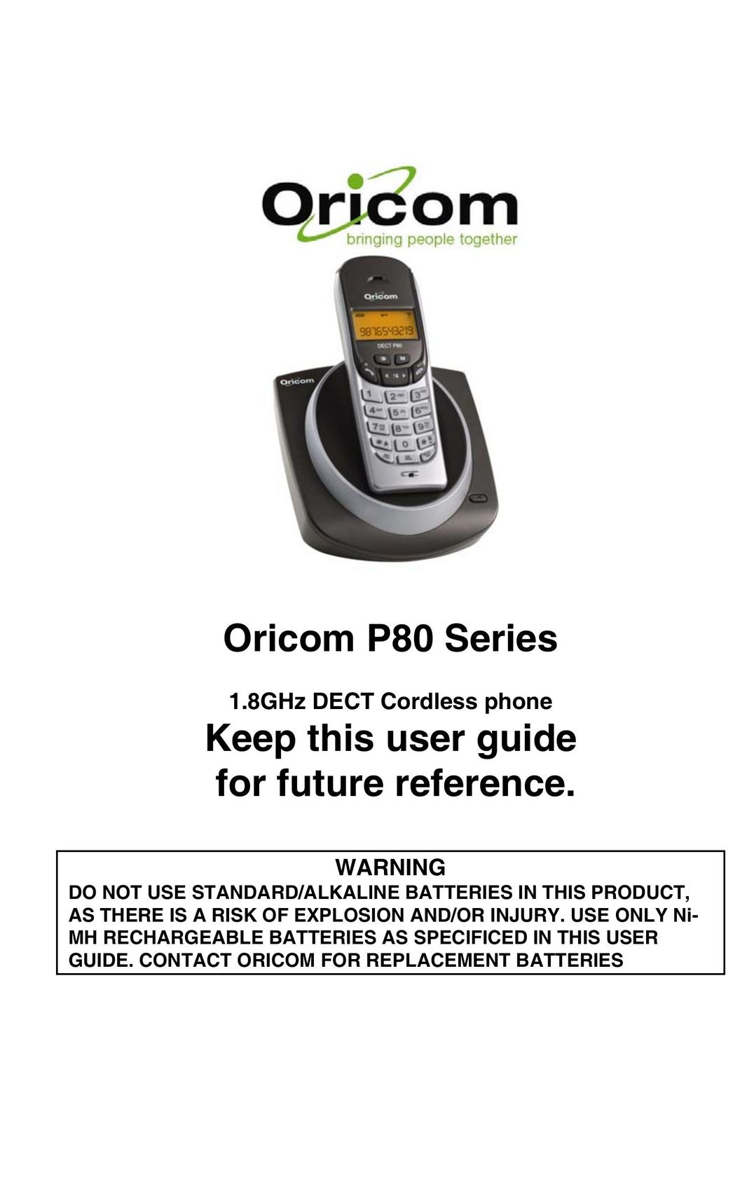 Oricom P80 Cordless Telephone User Manual
