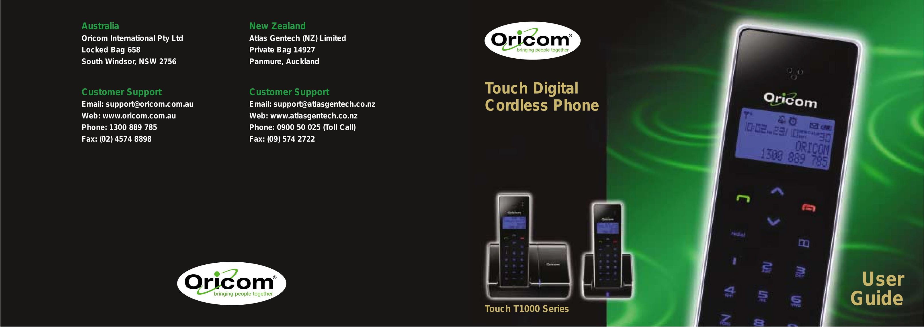 Oricom T1000 Cordless Telephone User Manual