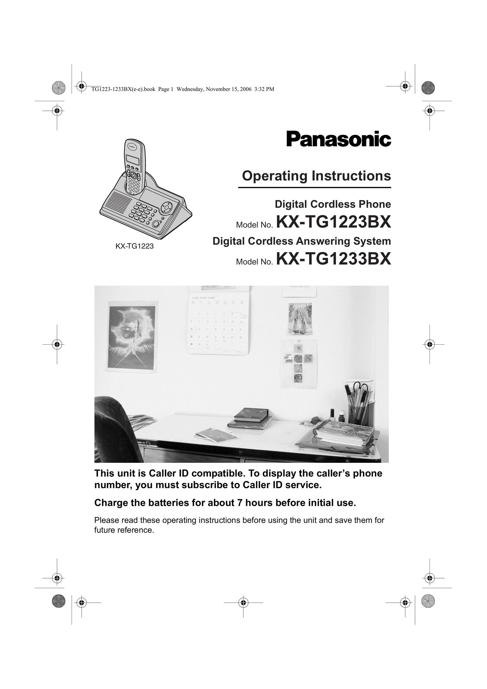 Panasonic KX-TG1223BX Cordless Telephone User Manual