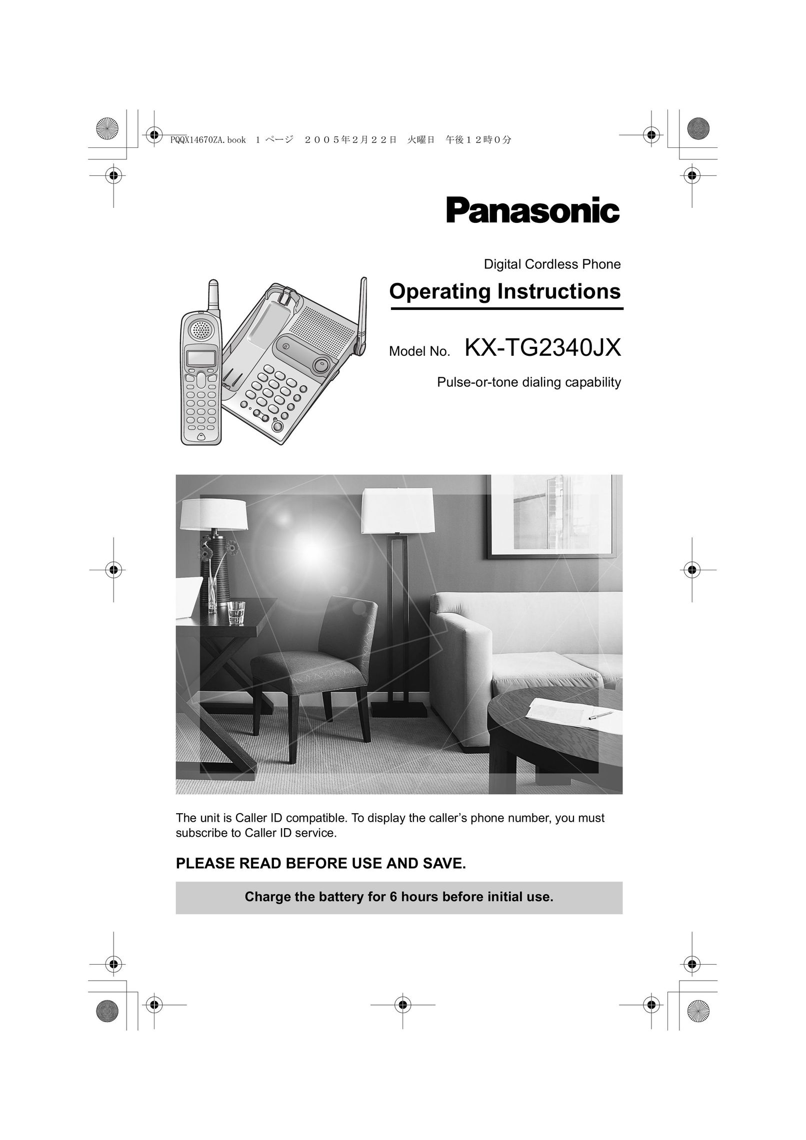 Panasonic KX-TG2340JX Cordless Telephone User Manual