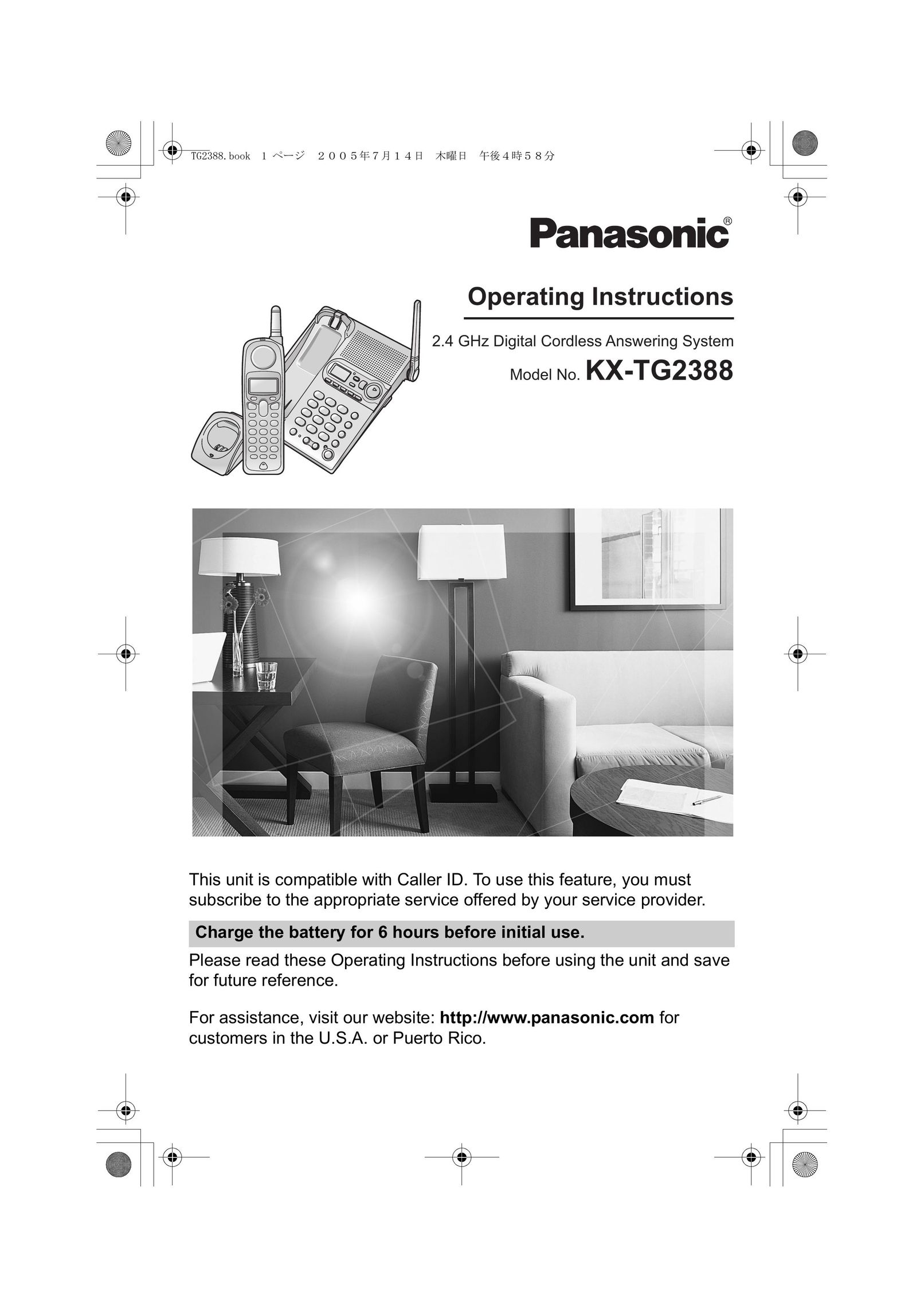 Panasonic KX-TG2388 Cordless Telephone User Manual