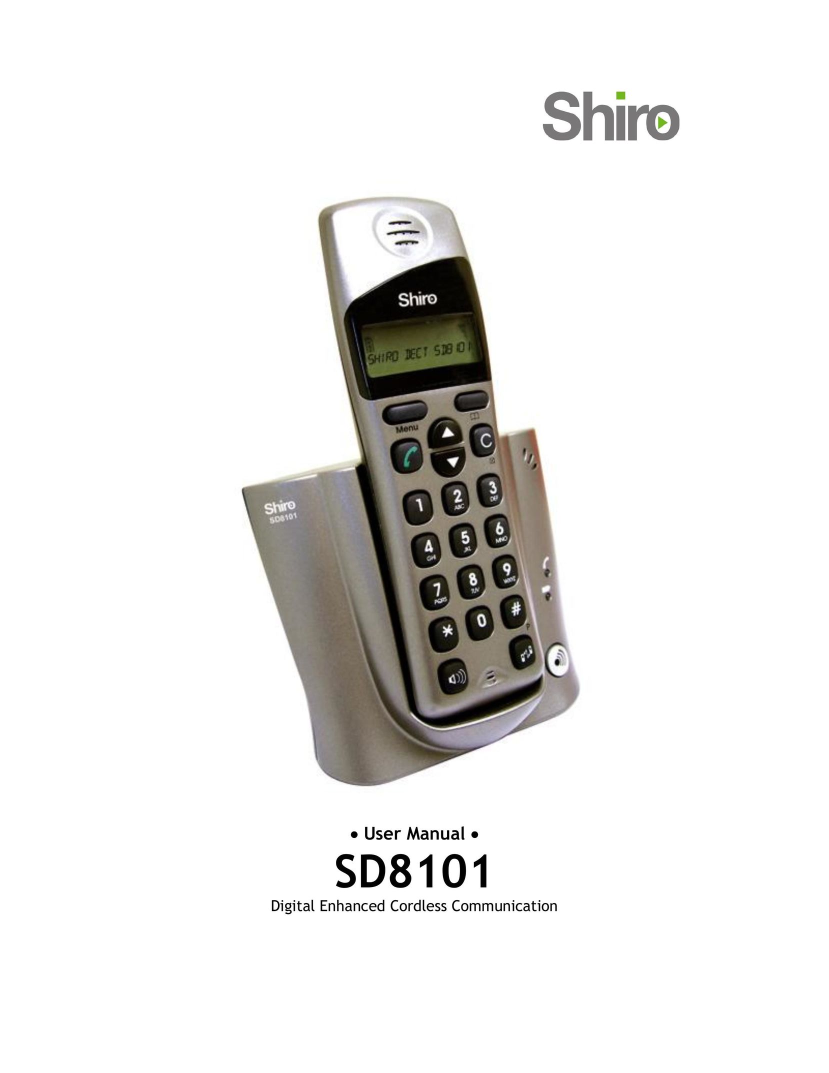 Shiro SD8101 Cordless Telephone User Manual