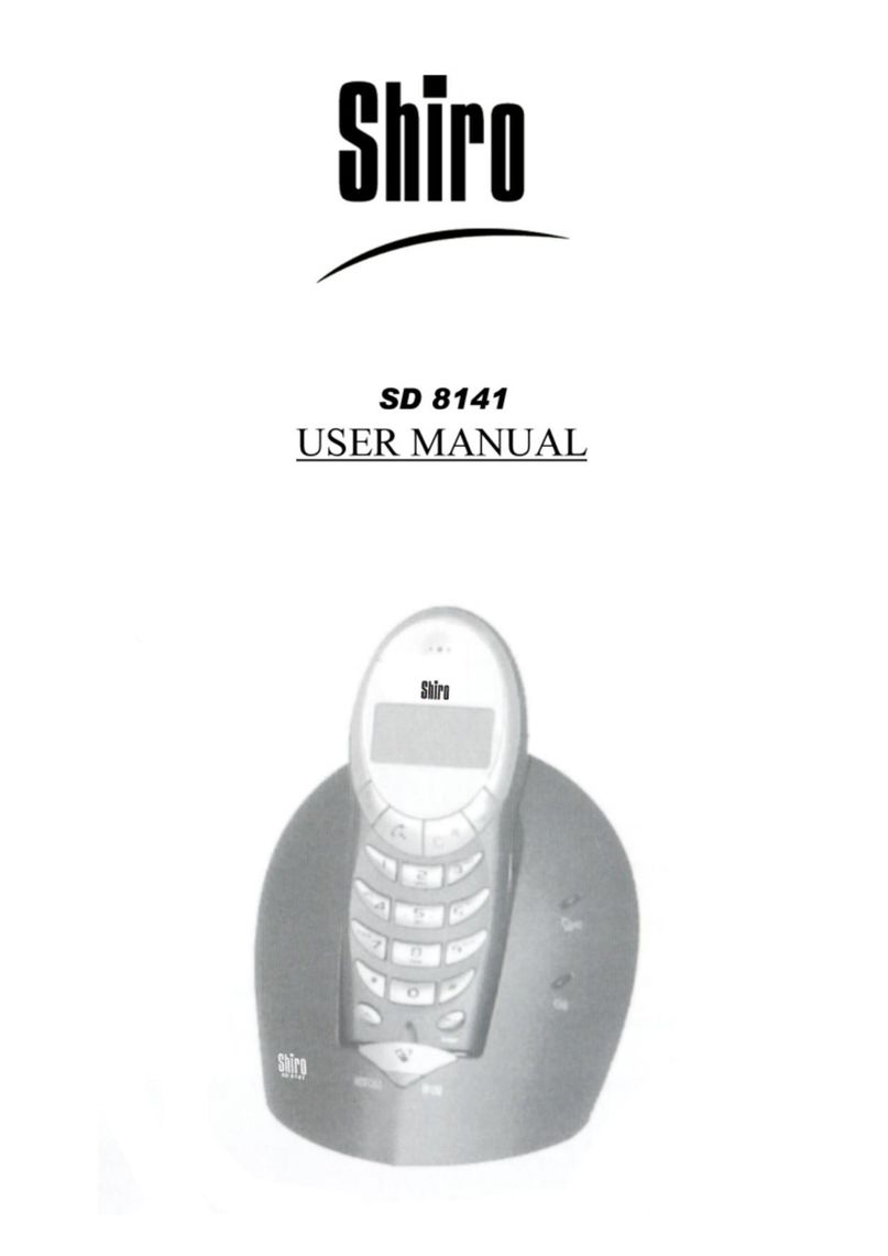 Shiro SD8141 Cordless Telephone User Manual