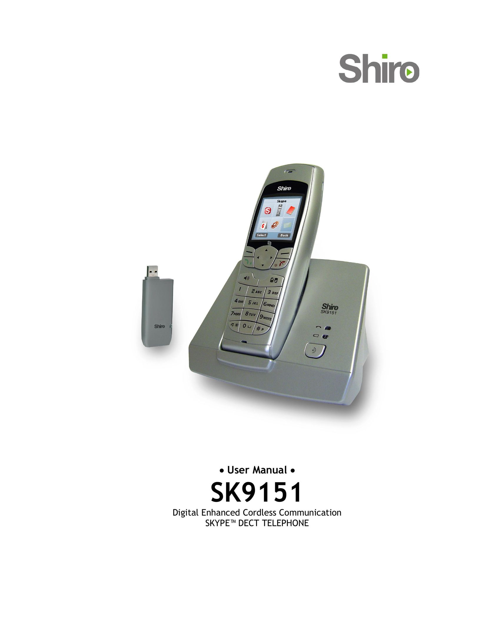 Shiro SK9151 Cordless Telephone User Manual