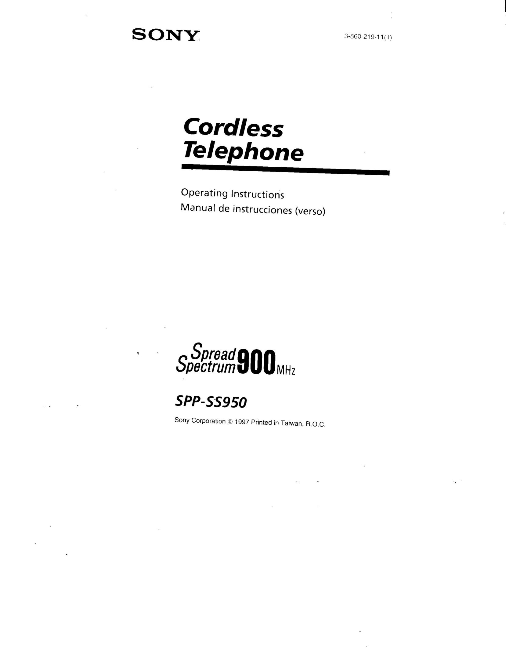 Sony SPP-SS950 Cordless Telephone User Manual