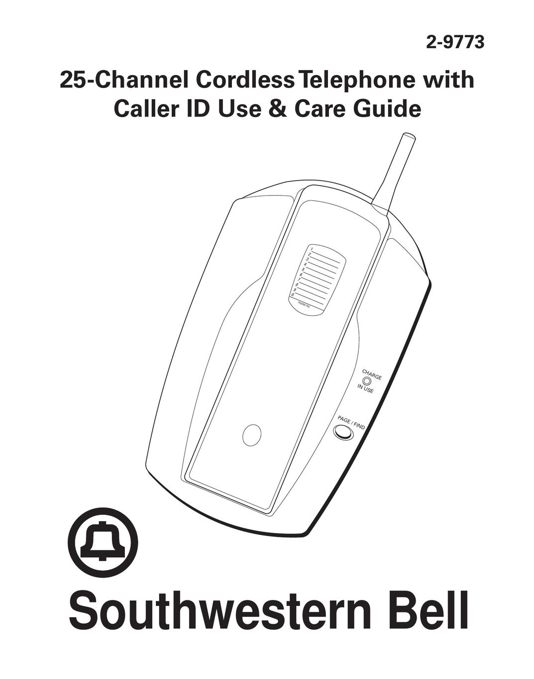 Southwestern Bell 2-9773 Cordless Telephone User Manual