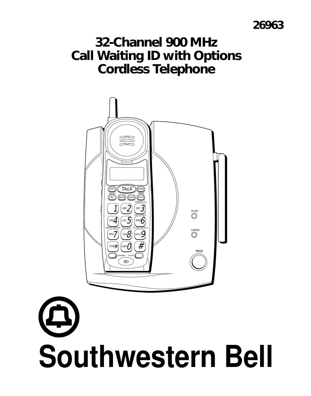 Southwestern Bell 26963 Cordless Telephone User Manual