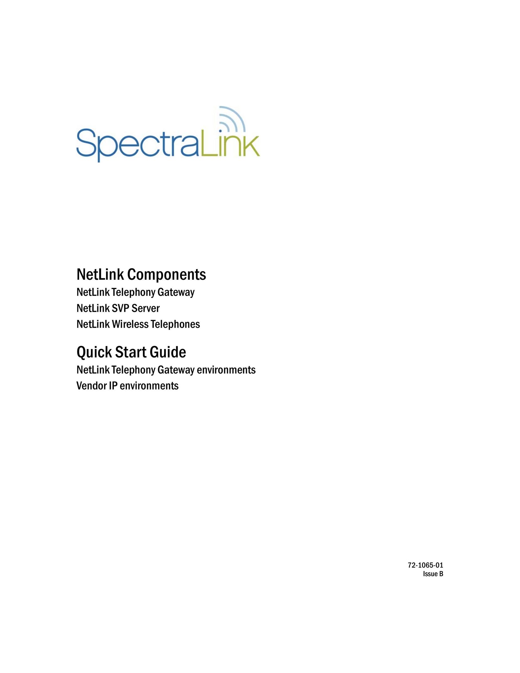 SpectraLink 72-1065-01 Cordless Telephone User Manual