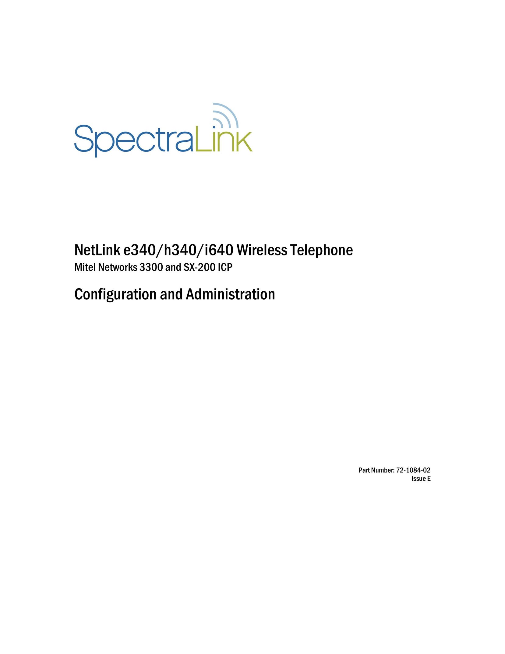 SpectraLink I640 Cordless Telephone User Manual