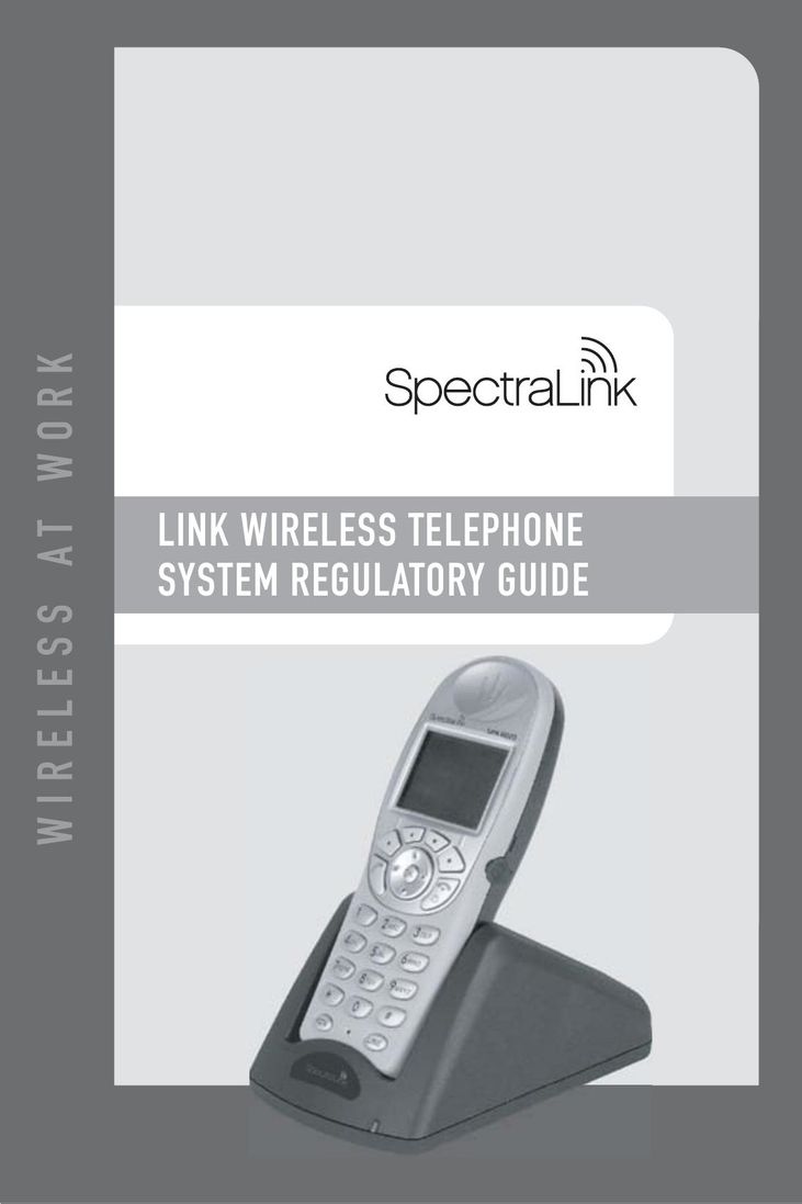 SpectraLink SCL408 Cordless Telephone User Manual