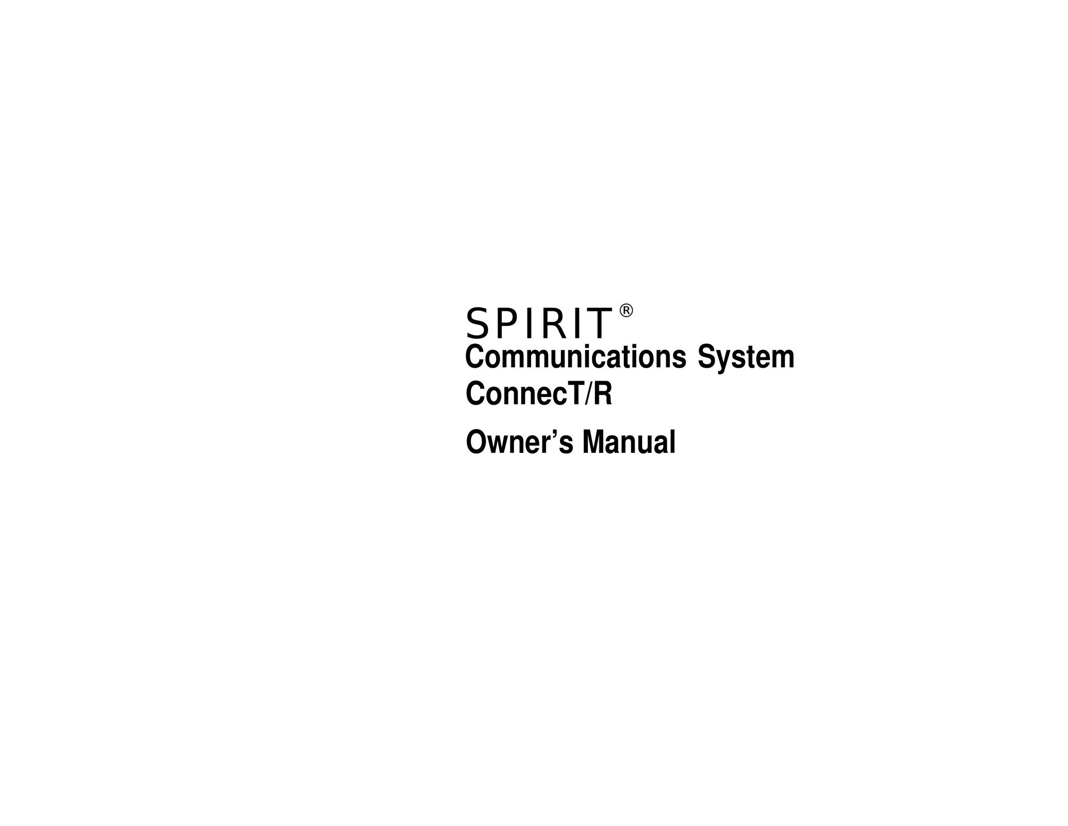 Spirit Communications System ConnecT/R Cordless Telephone User Manual
