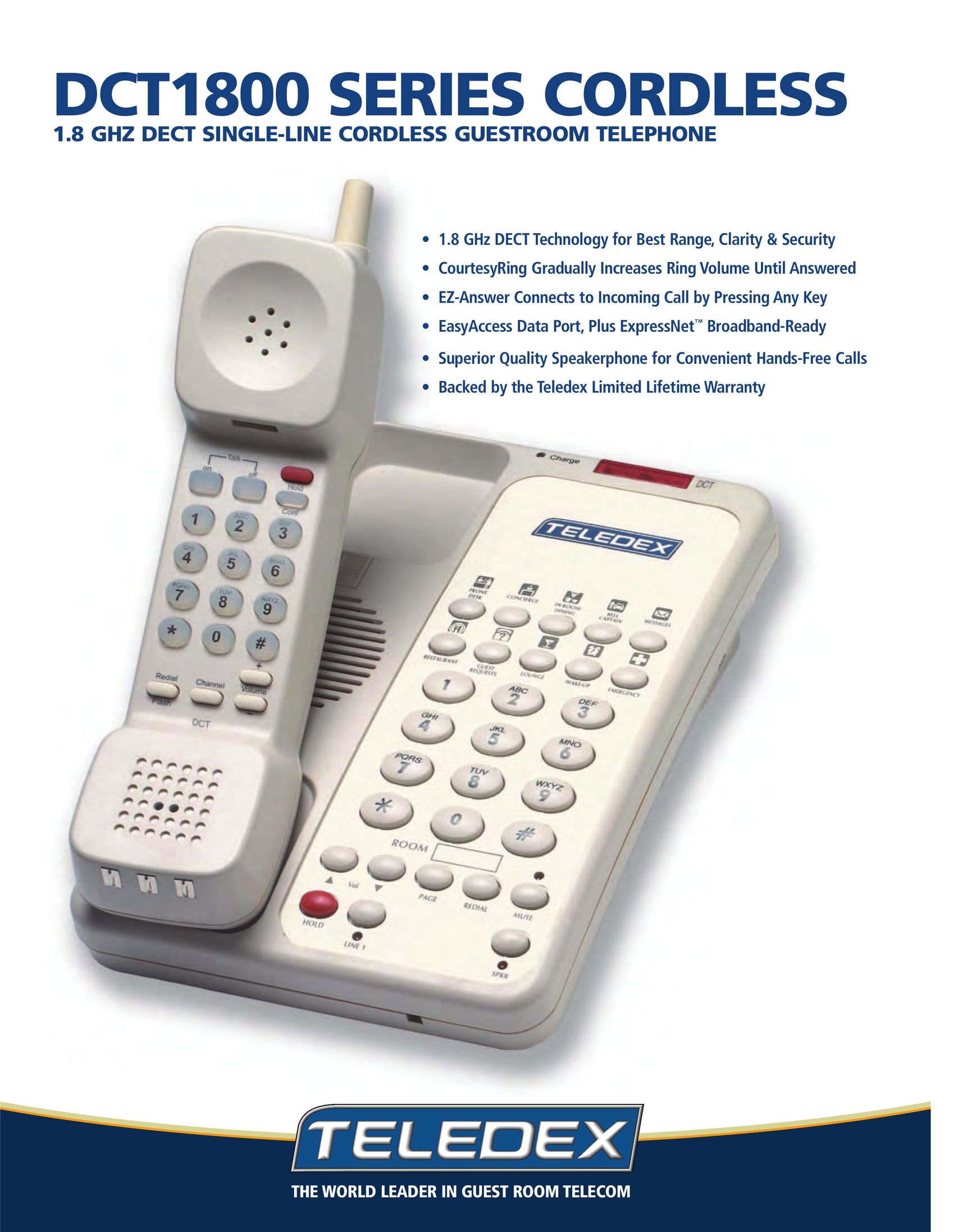 Teledex DCT1800 Series Cordless Telephone User Manual