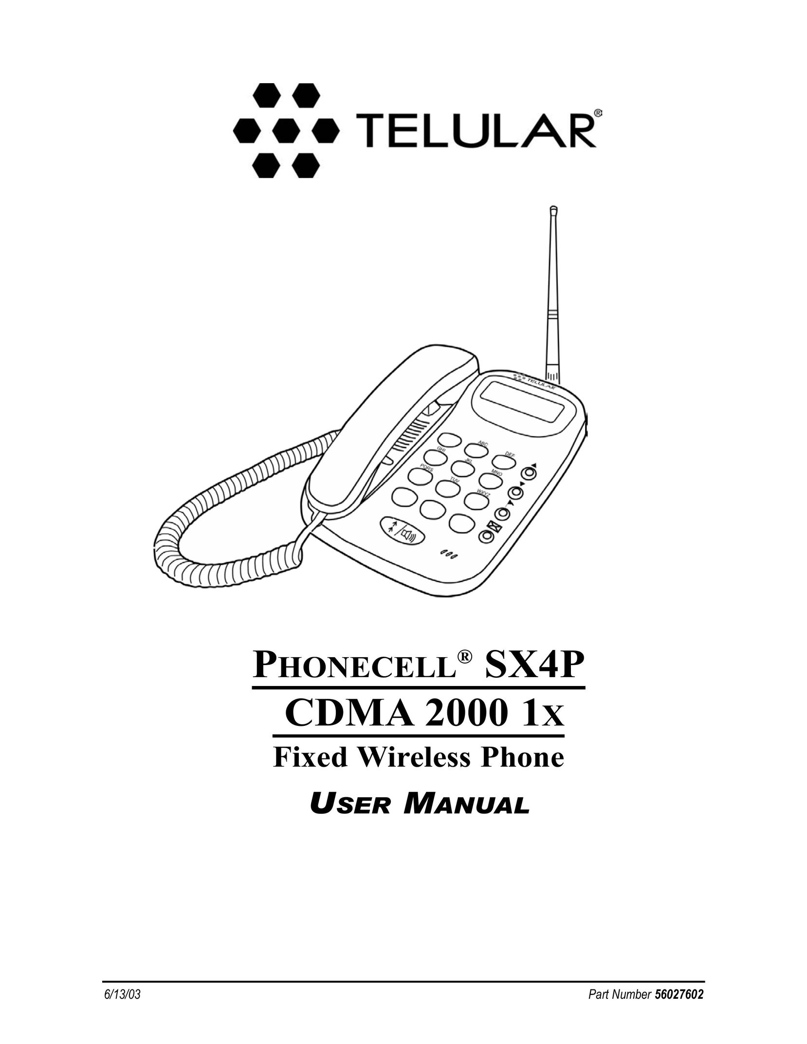 Telular CDMA 2000 1X Cordless Telephone User Manual