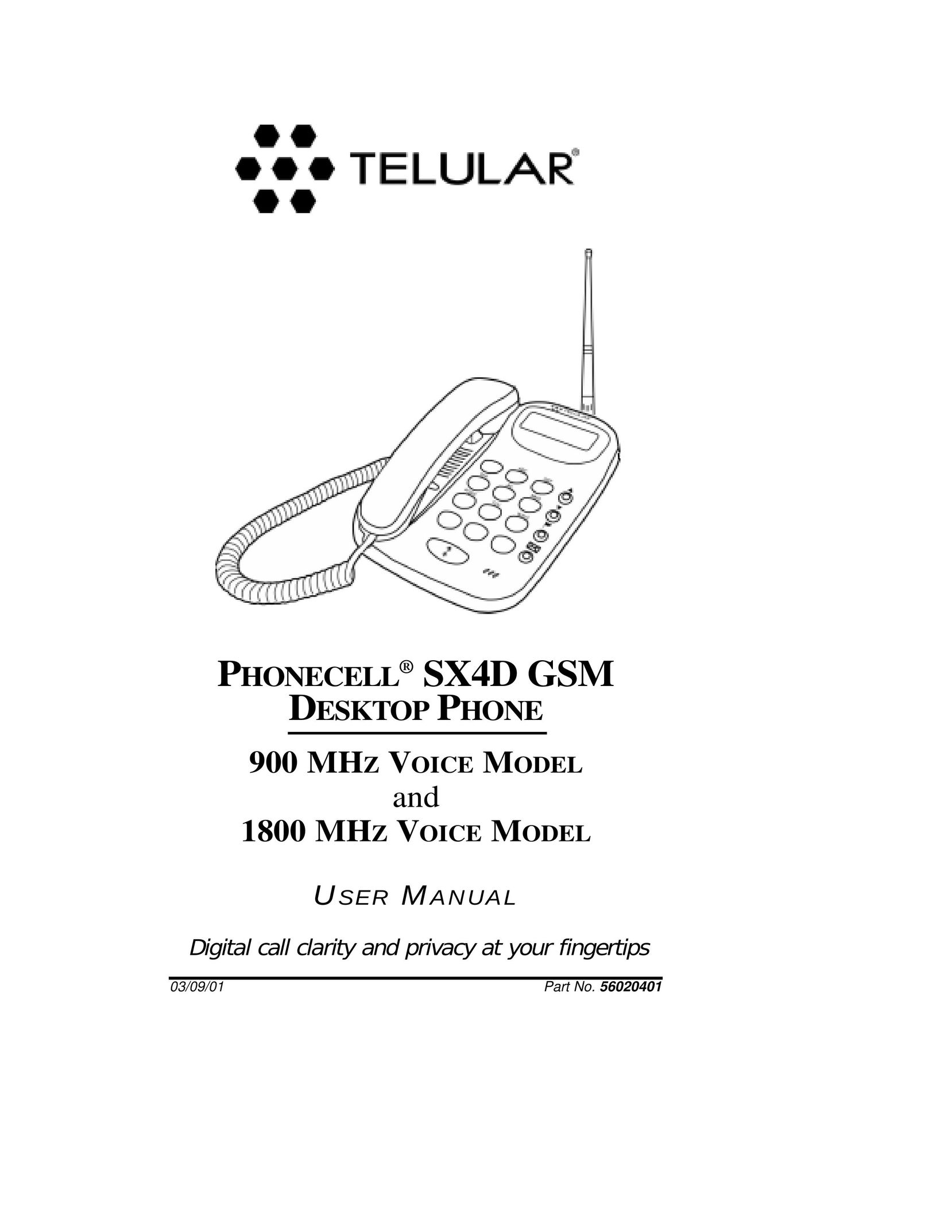 Telular SX4D Cordless Telephone User Manual