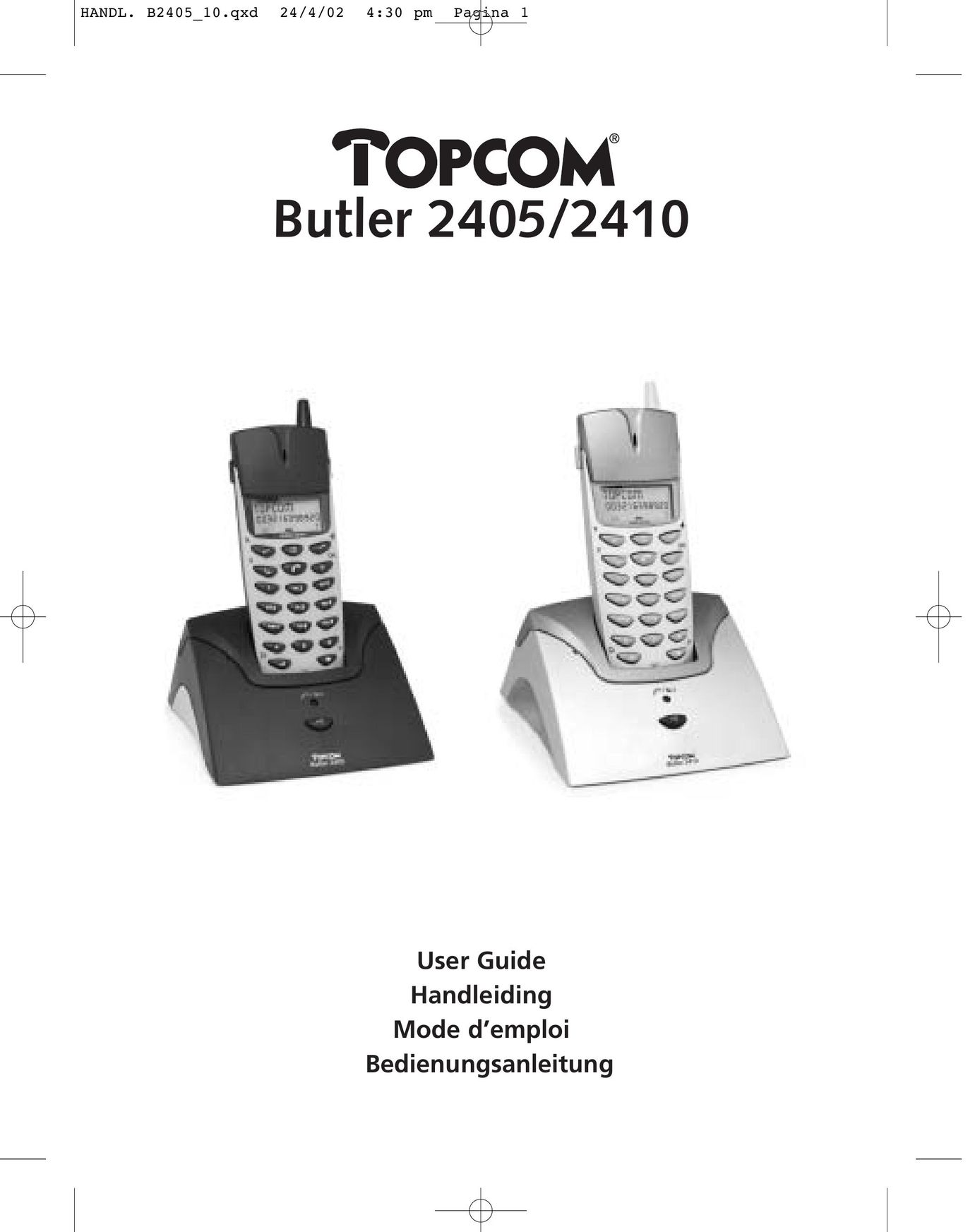 Topcom 2405 Cordless Telephone User Manual