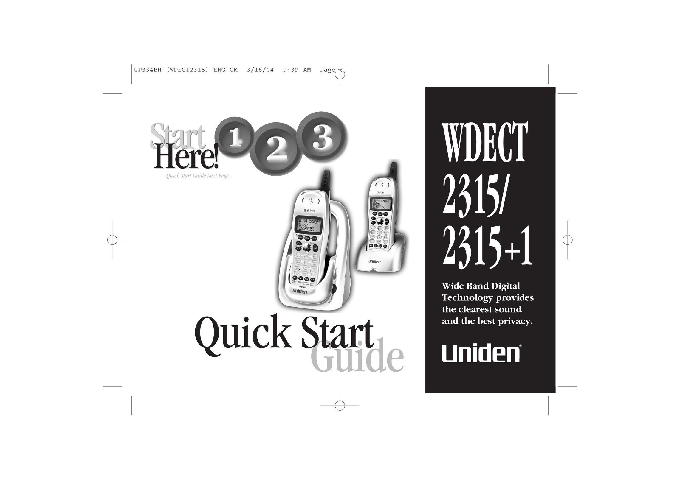 Uniden 2315 Cordless Telephone User Manual
