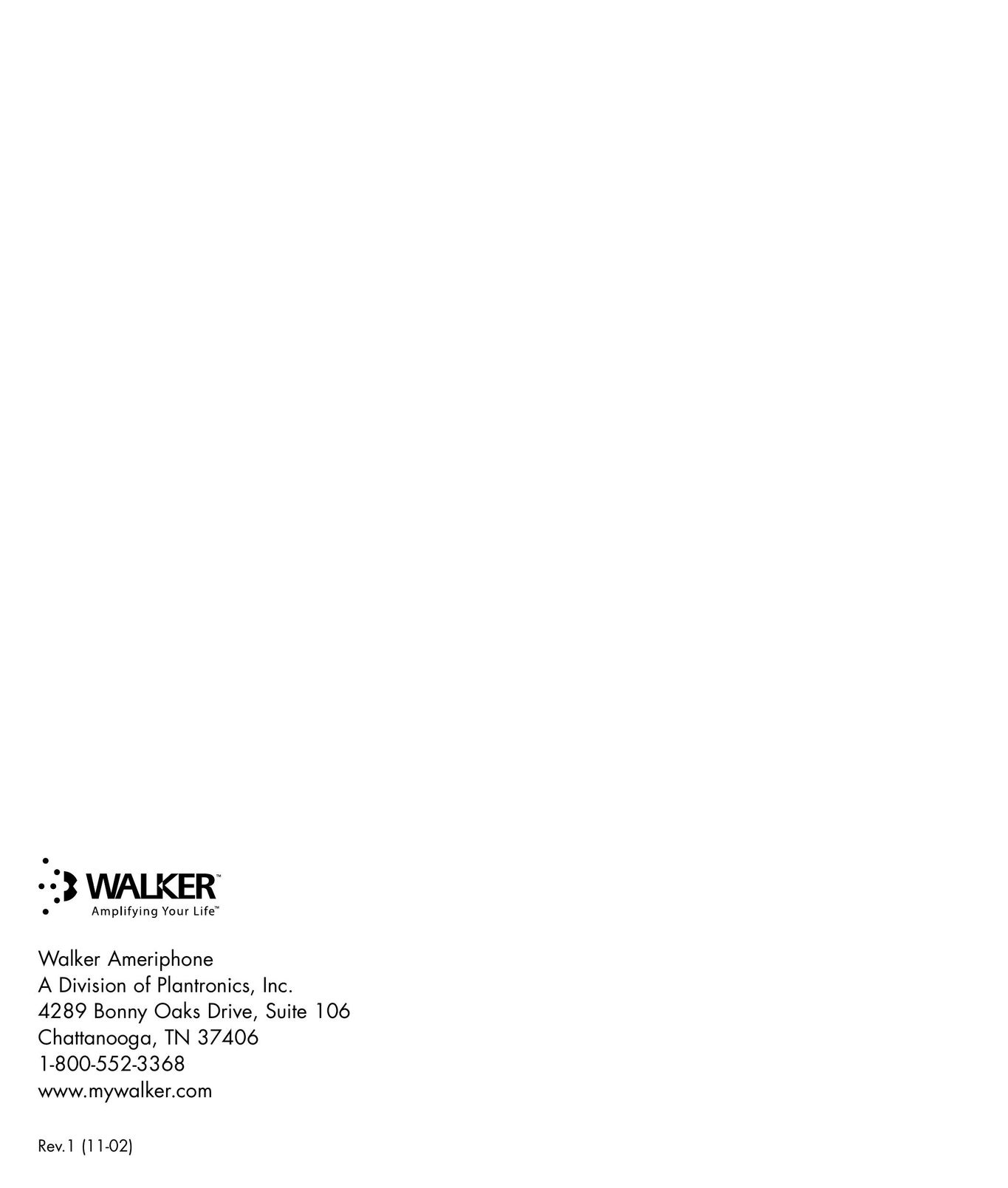Walker W425 Cordless Telephone User Manual