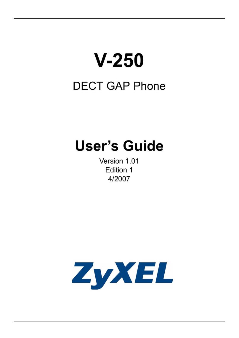 ZyXEL Communications V-250 Cordless Telephone User Manual