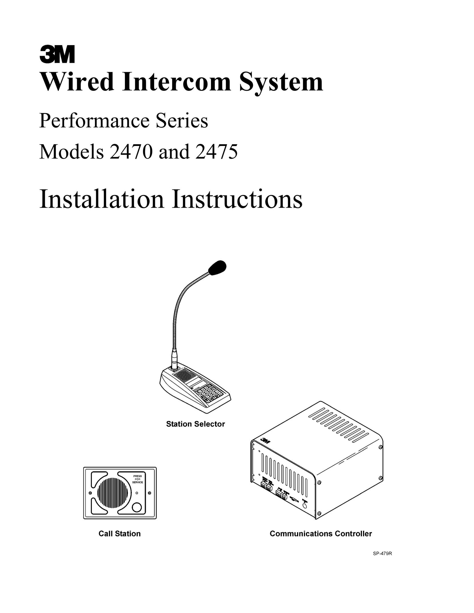 3M 2475 Intercom System User Manual