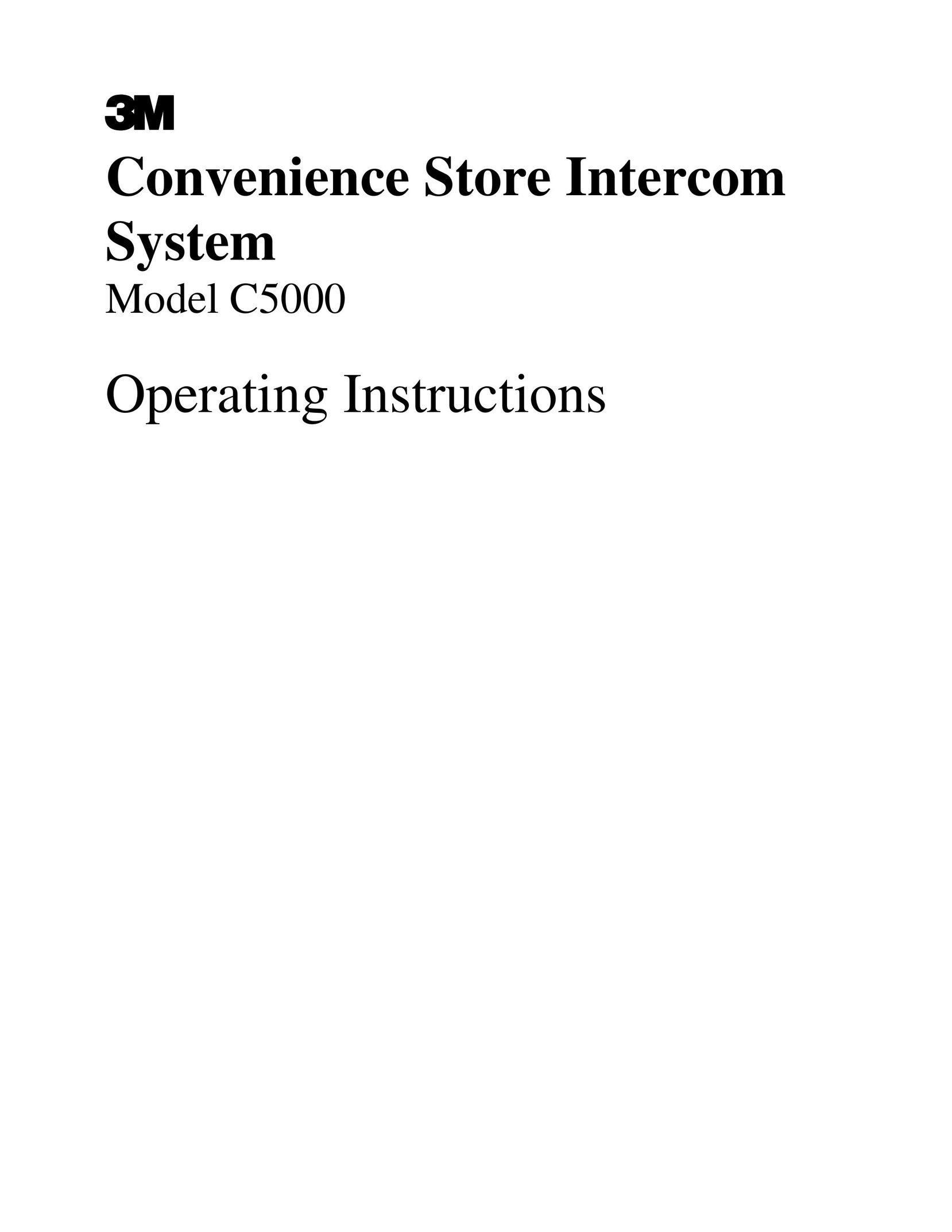 3M C5000 Intercom System User Manual