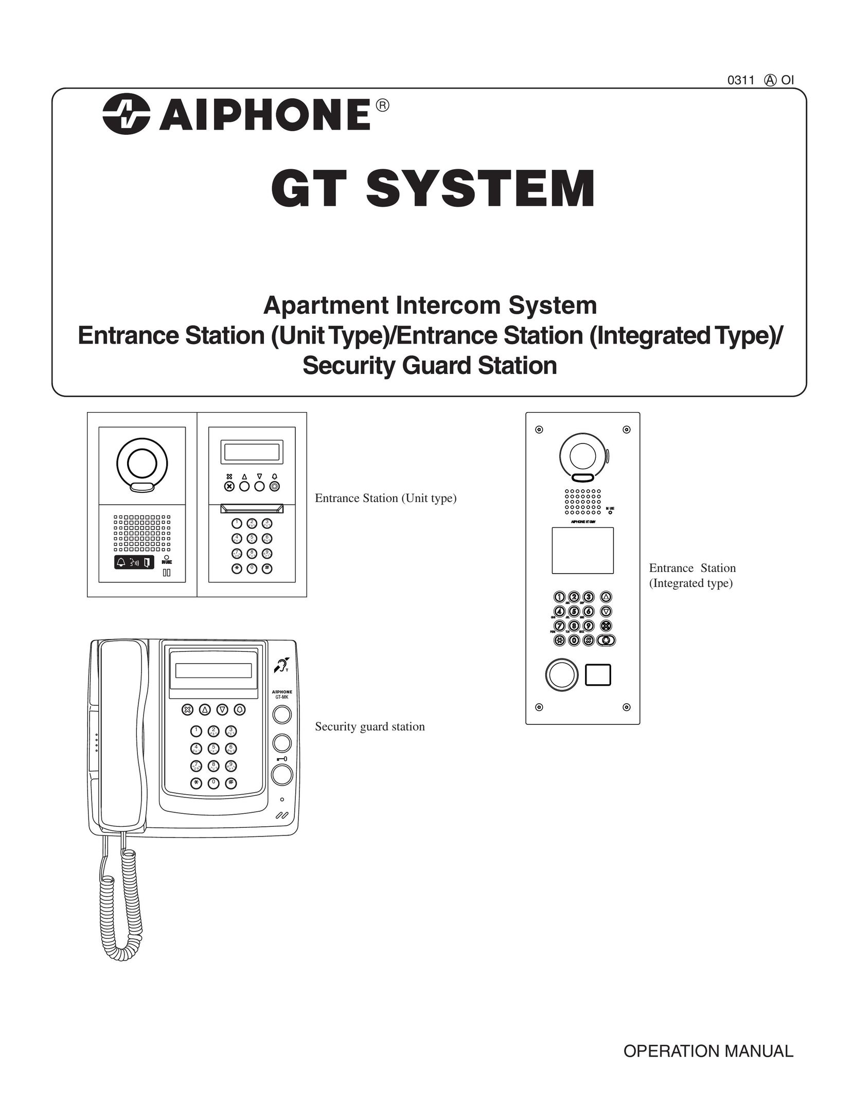 Aiphone 0311 A OI Intercom System User Manual