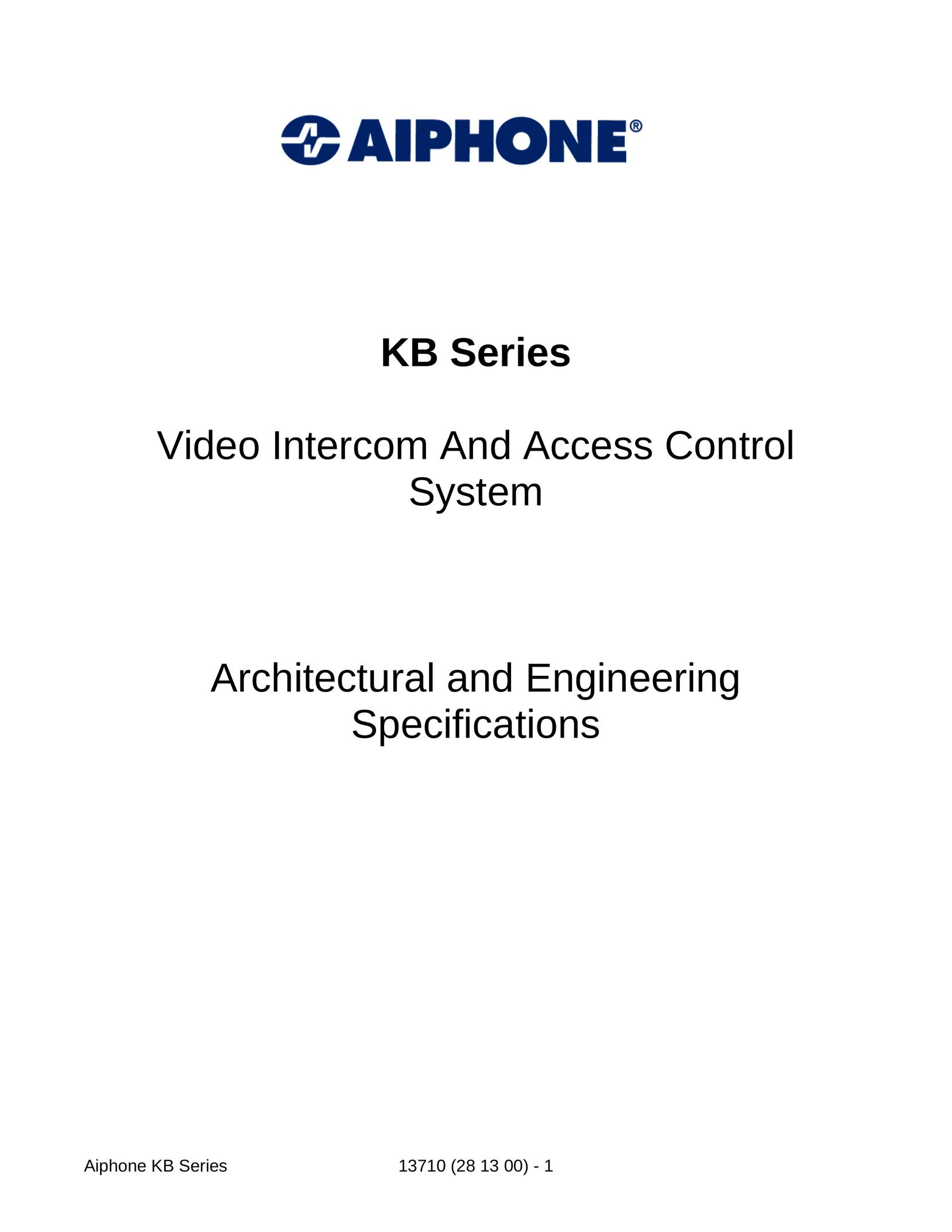 Aiphone 13710 Intercom System User Manual