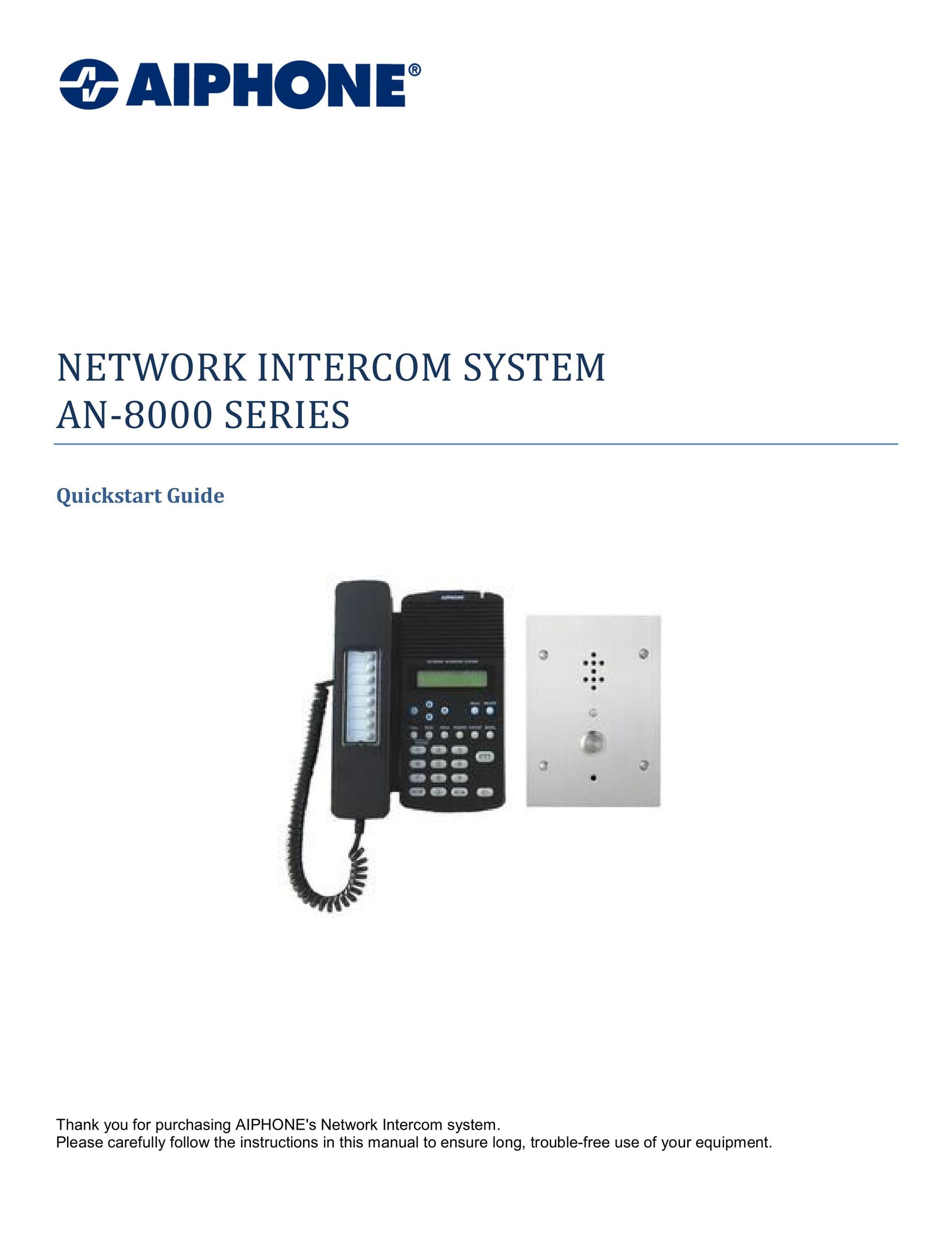 Aiphone AN-8000 Intercom System User Manual