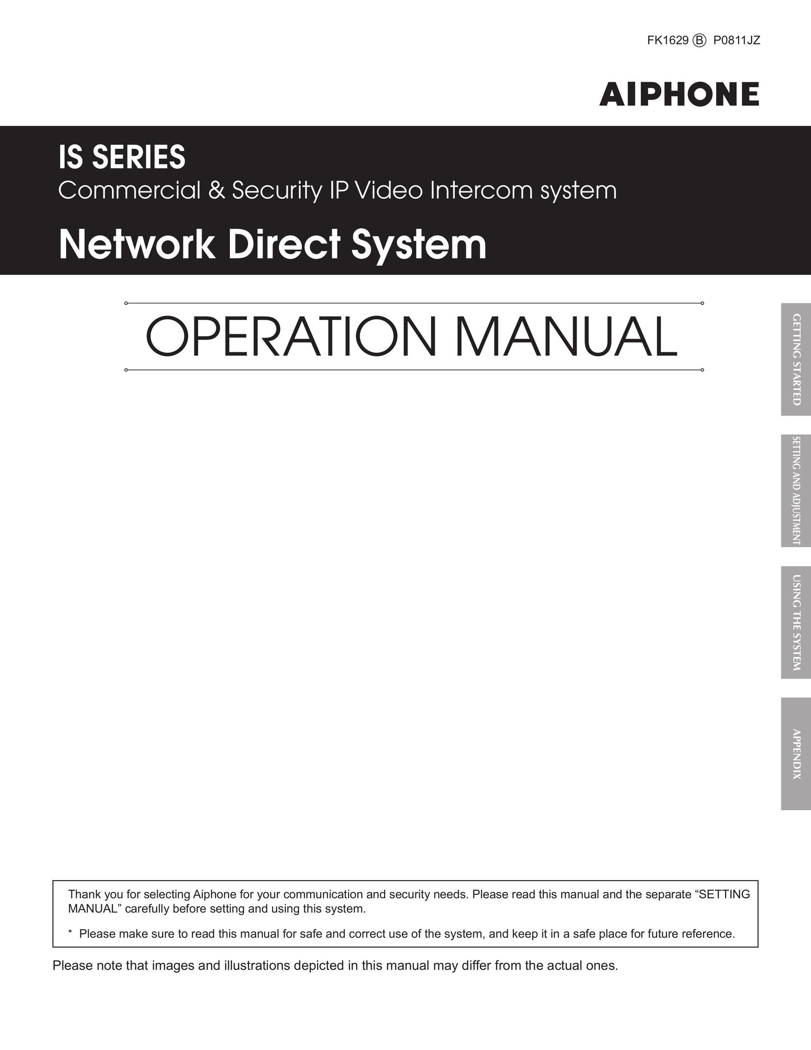 Aiphone FK1629 Intercom System User Manual