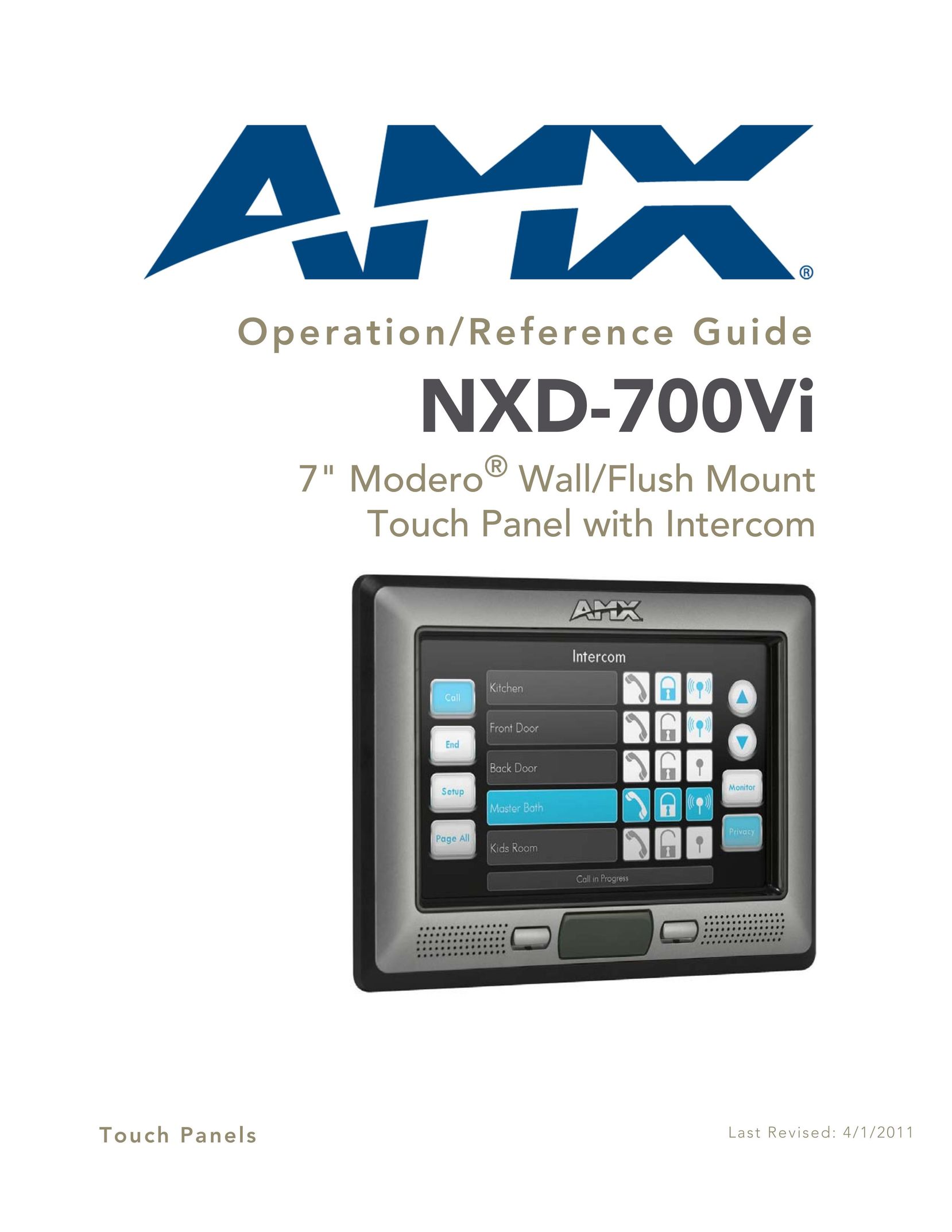 AMX nxd-700vi Intercom System User Manual
