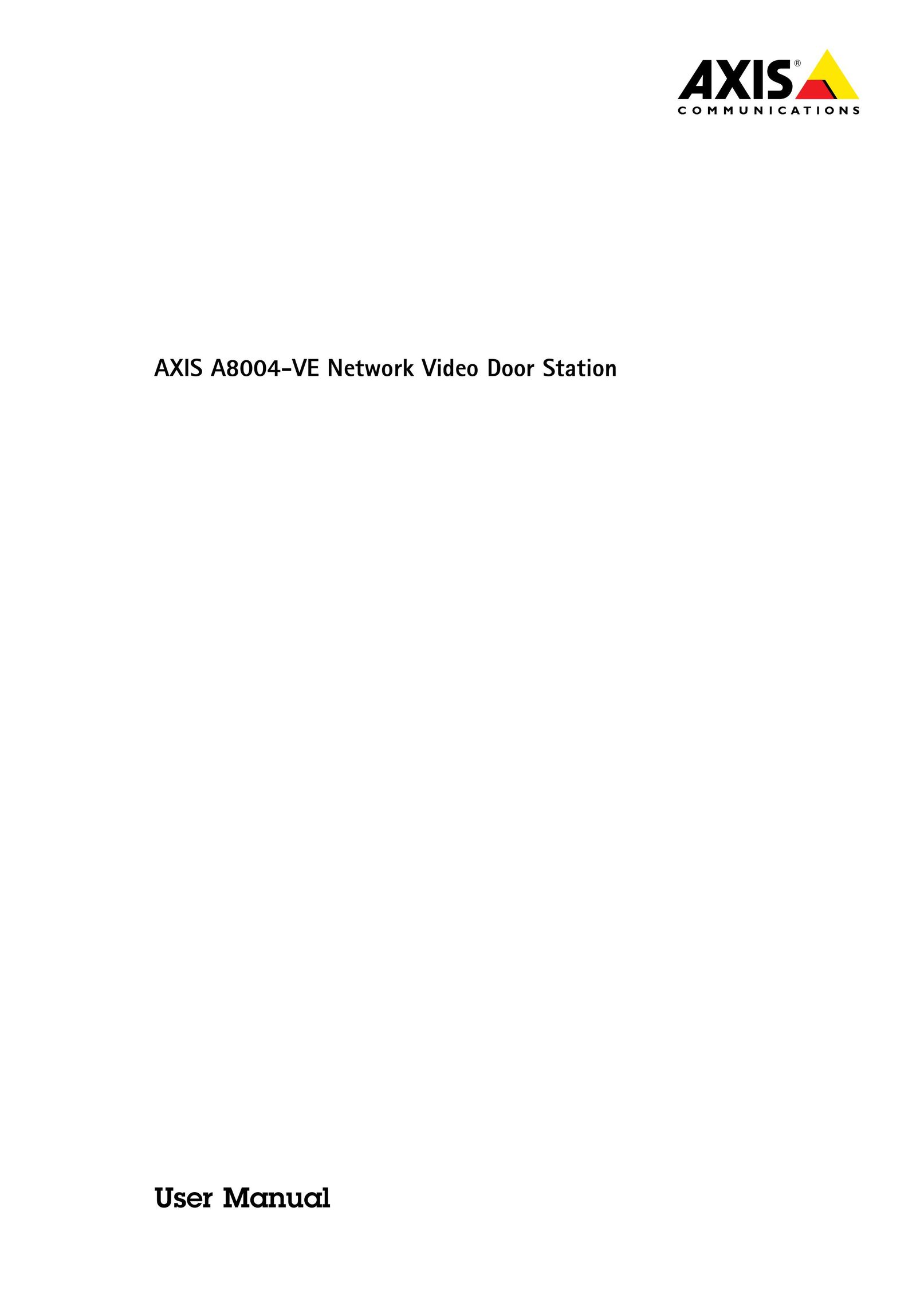 Axis Communications A8004-VE Intercom System User Manual