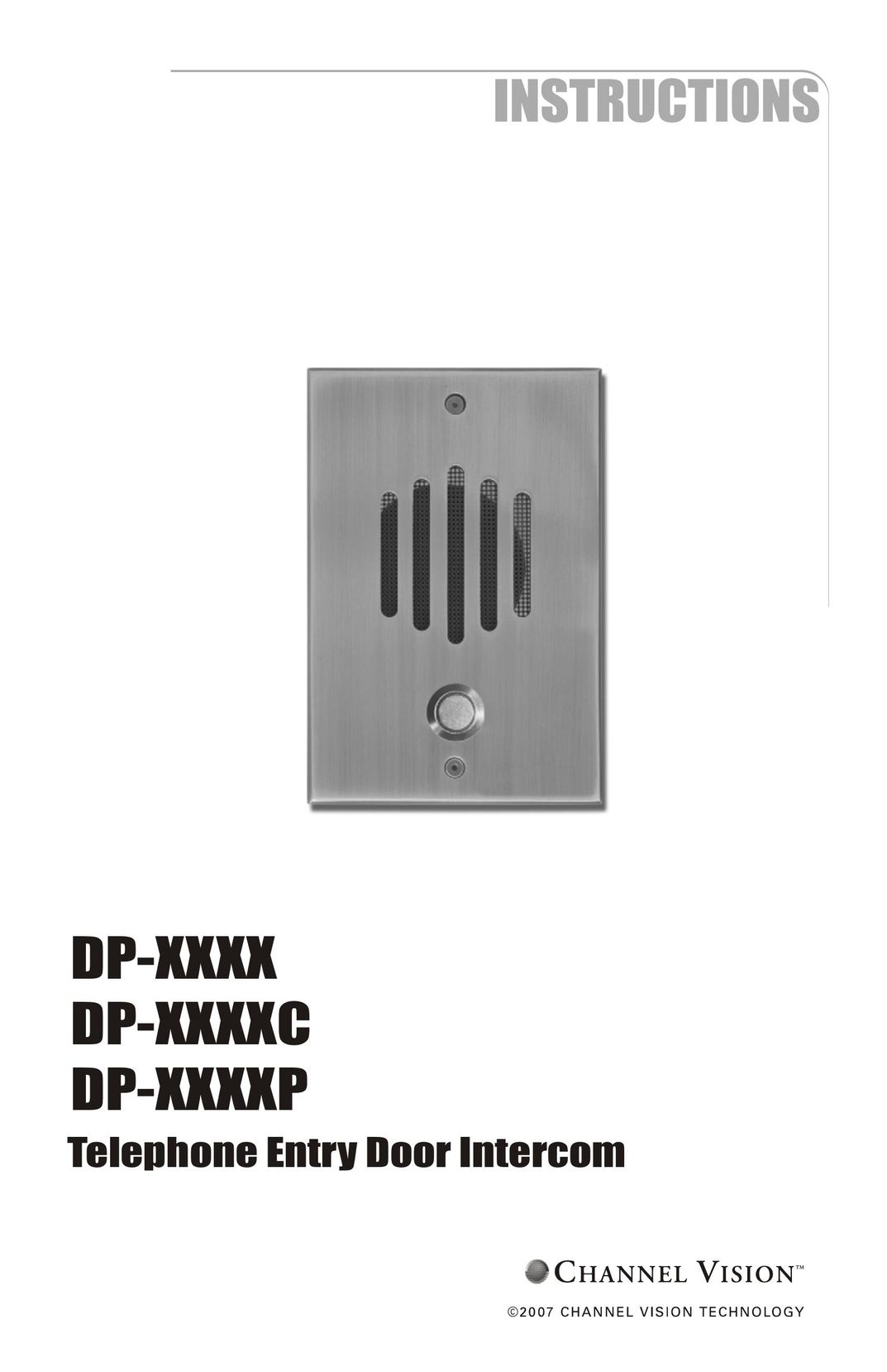 Channel Vision DP-XXXXC Intercom System User Manual
