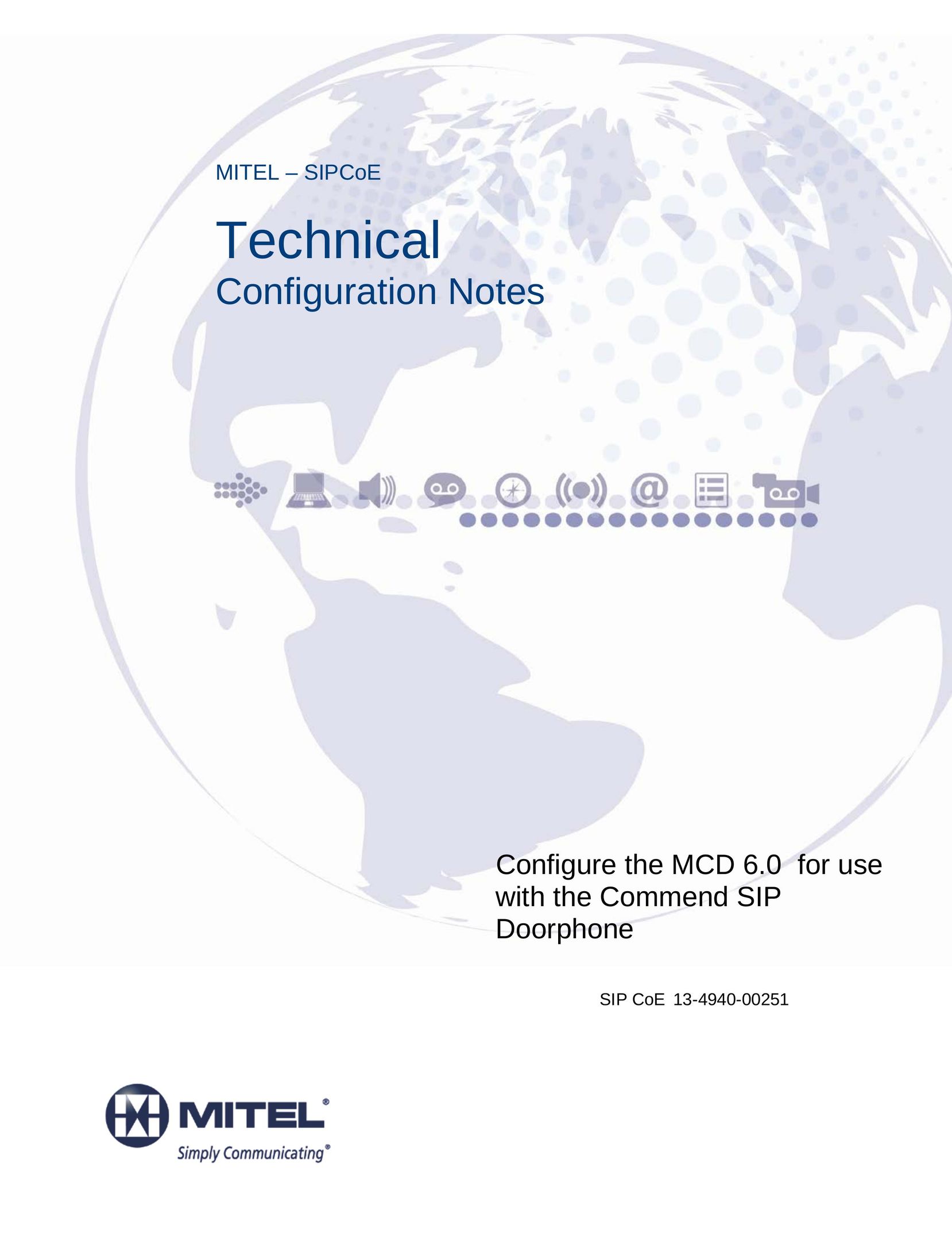Mitel MCD 6.0 Intercom System User Manual