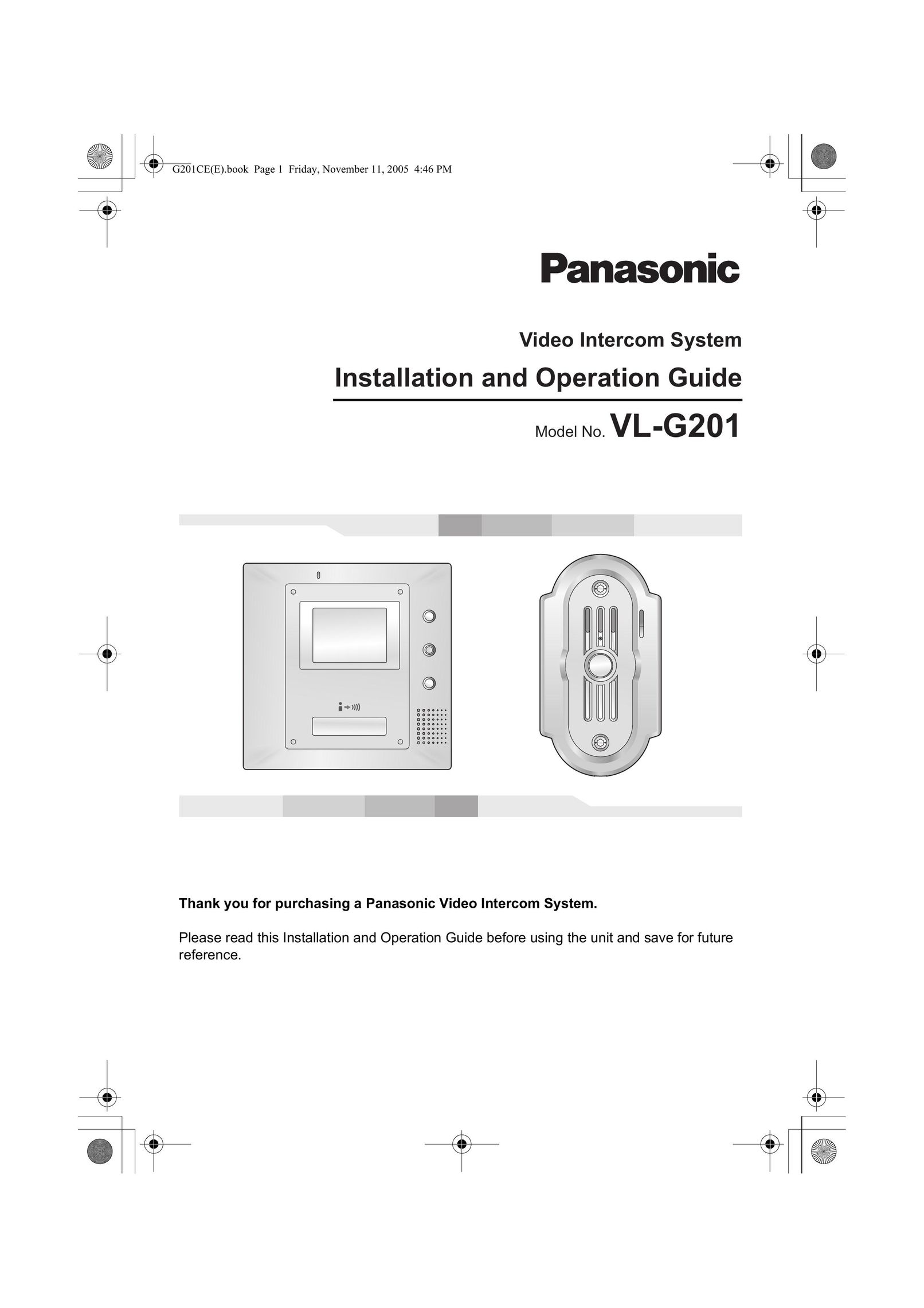 Panasonic VL-G201 Intercom System User Manual