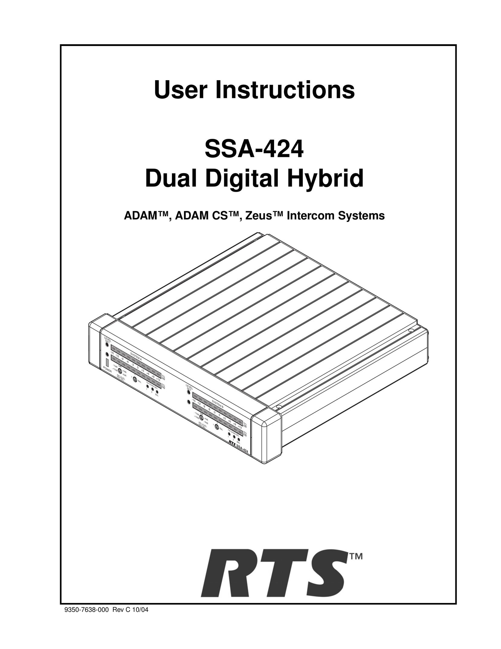 RTS SSA-424 Intercom System User Manual