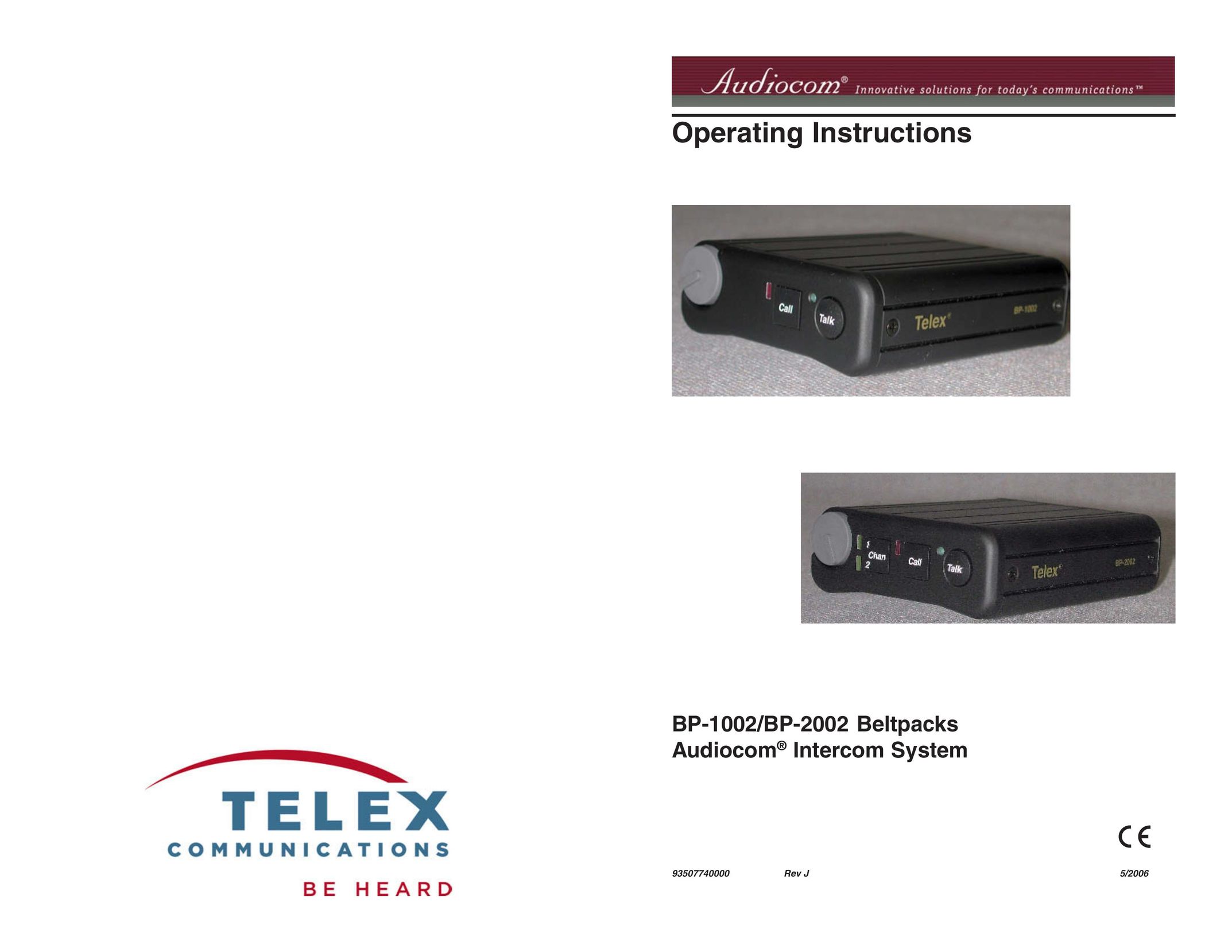Telex BP-2002 Intercom System User Manual