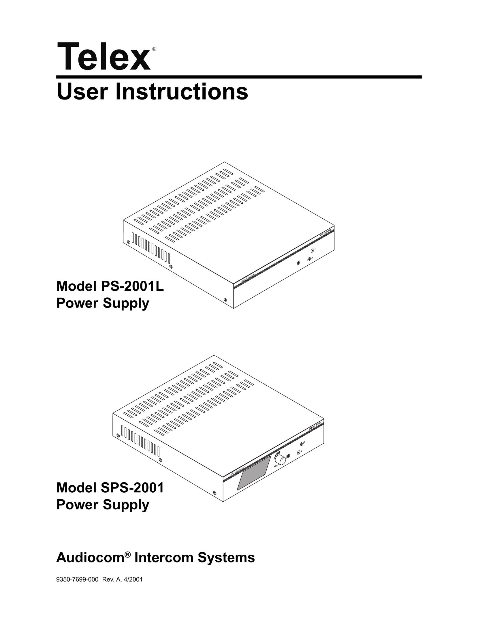 Telex SPS-2001 Intercom System User Manual
