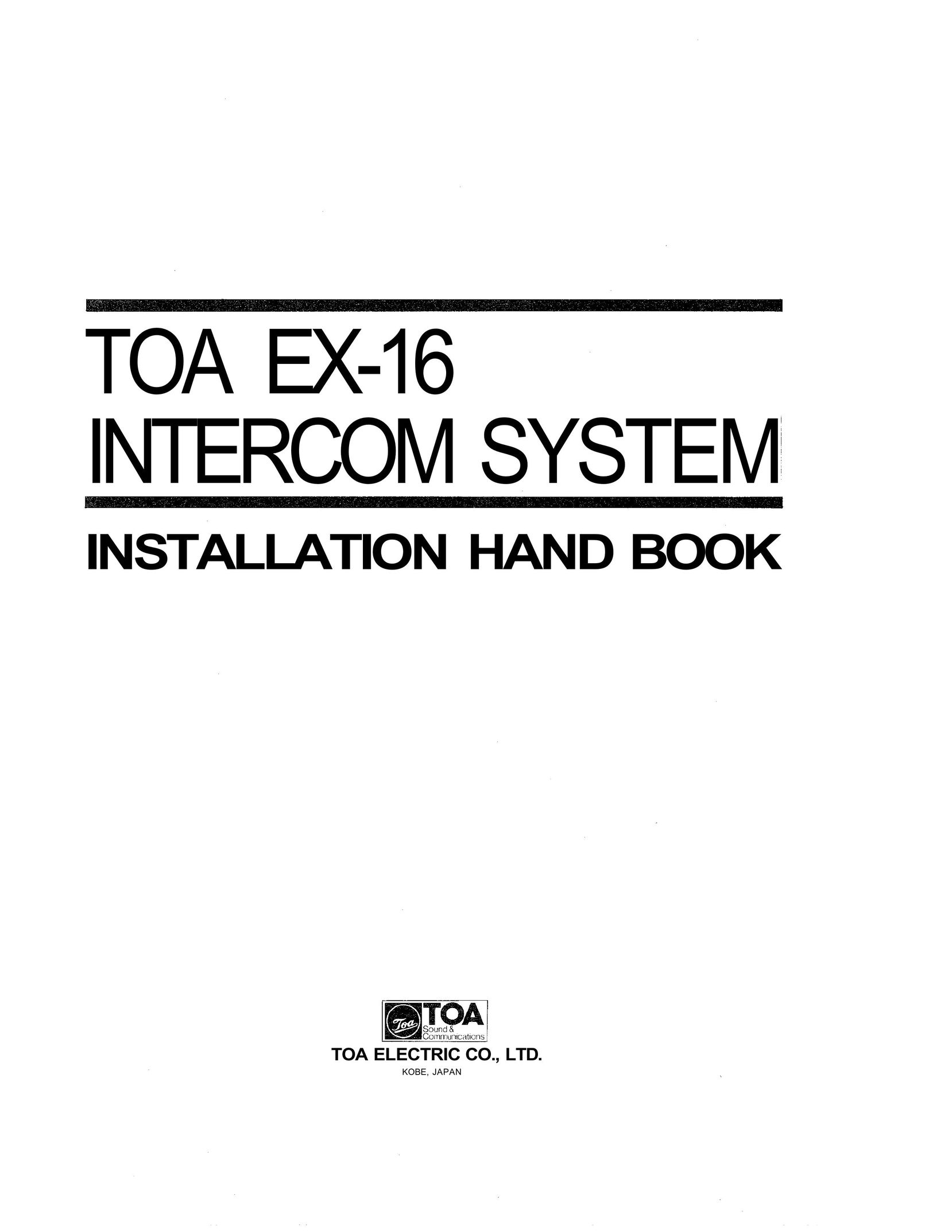 TOA Electronics EX-16 Intercom System User Manual