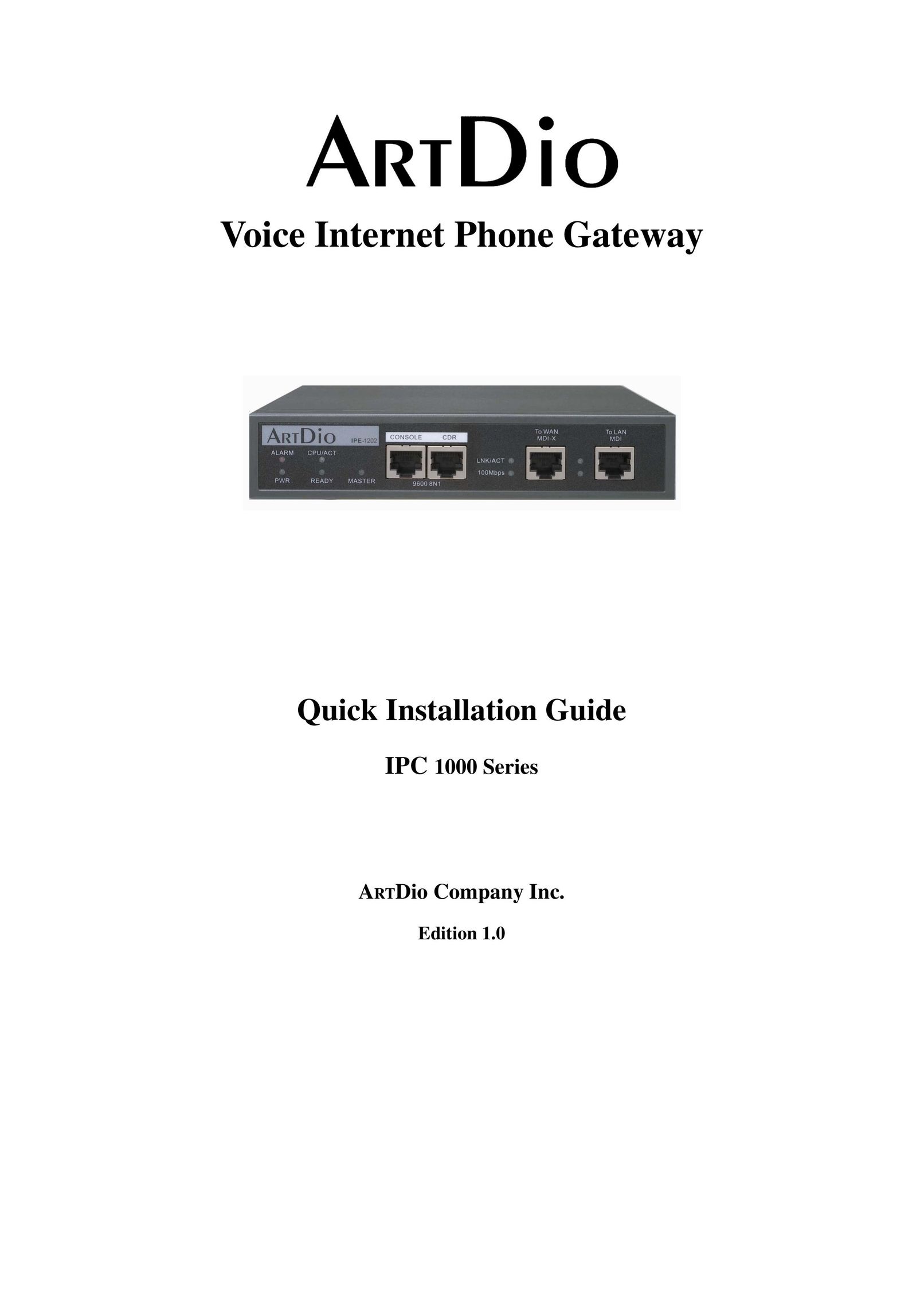 ArtDio IPC 1000 IP Phone User Manual