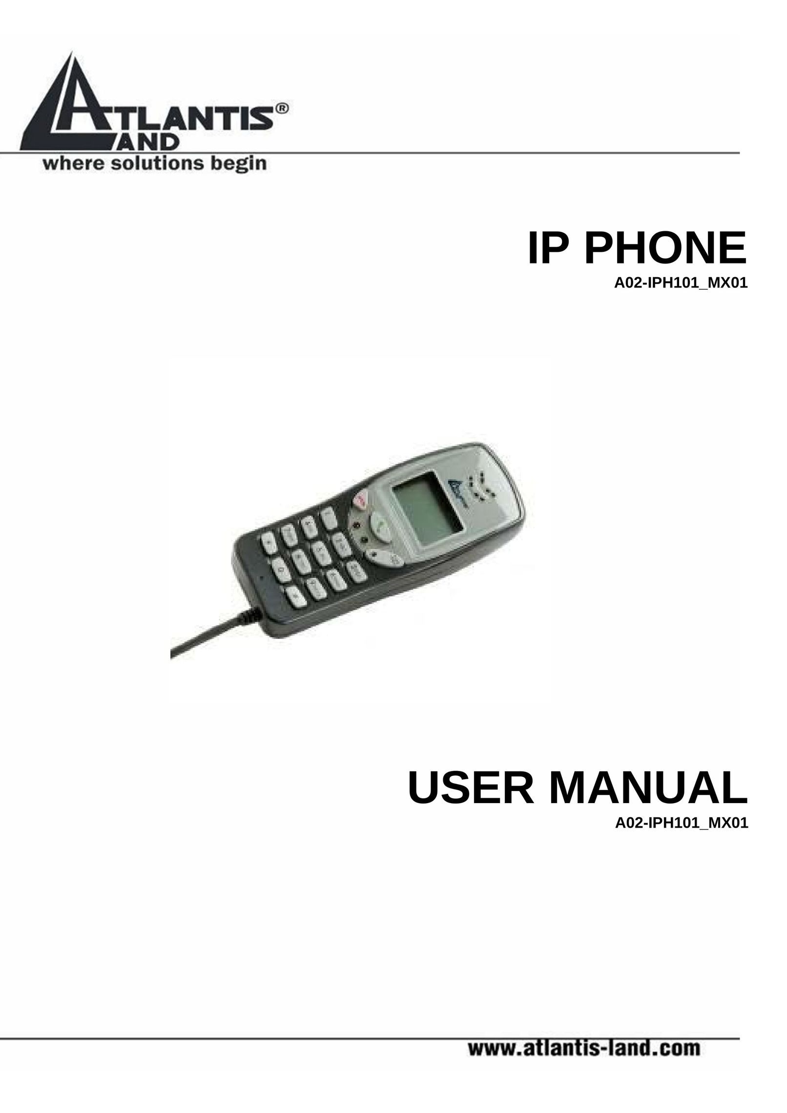 Atlantis Land A02-IPH101_MX01 IP Phone User Manual