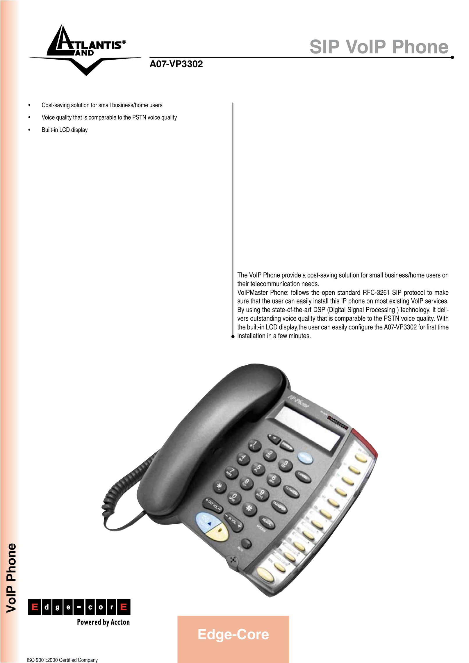 Atlantis Land A07-VP3302 IP Phone User Manual
