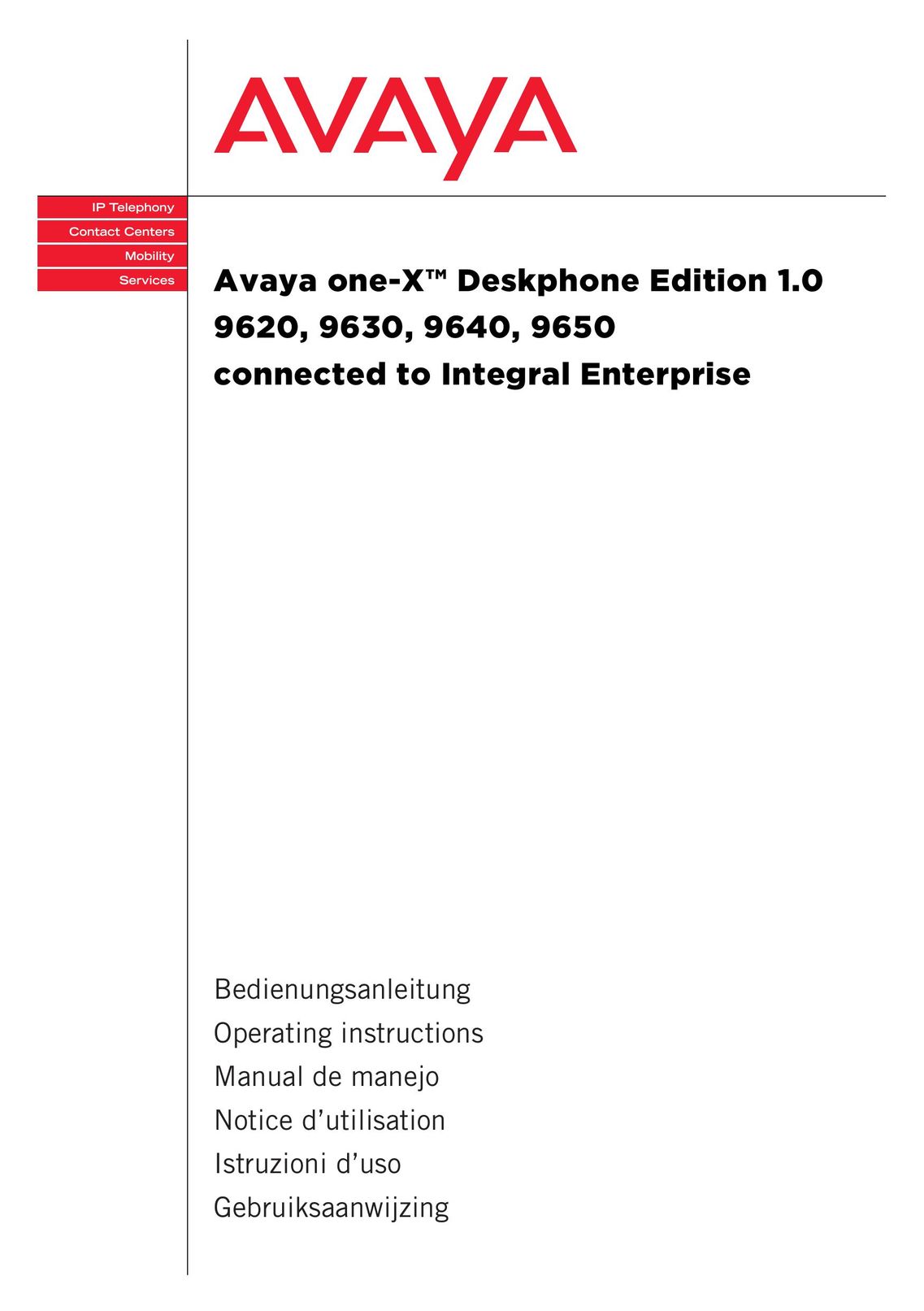 Avaya 1603 IP Phone User Manual