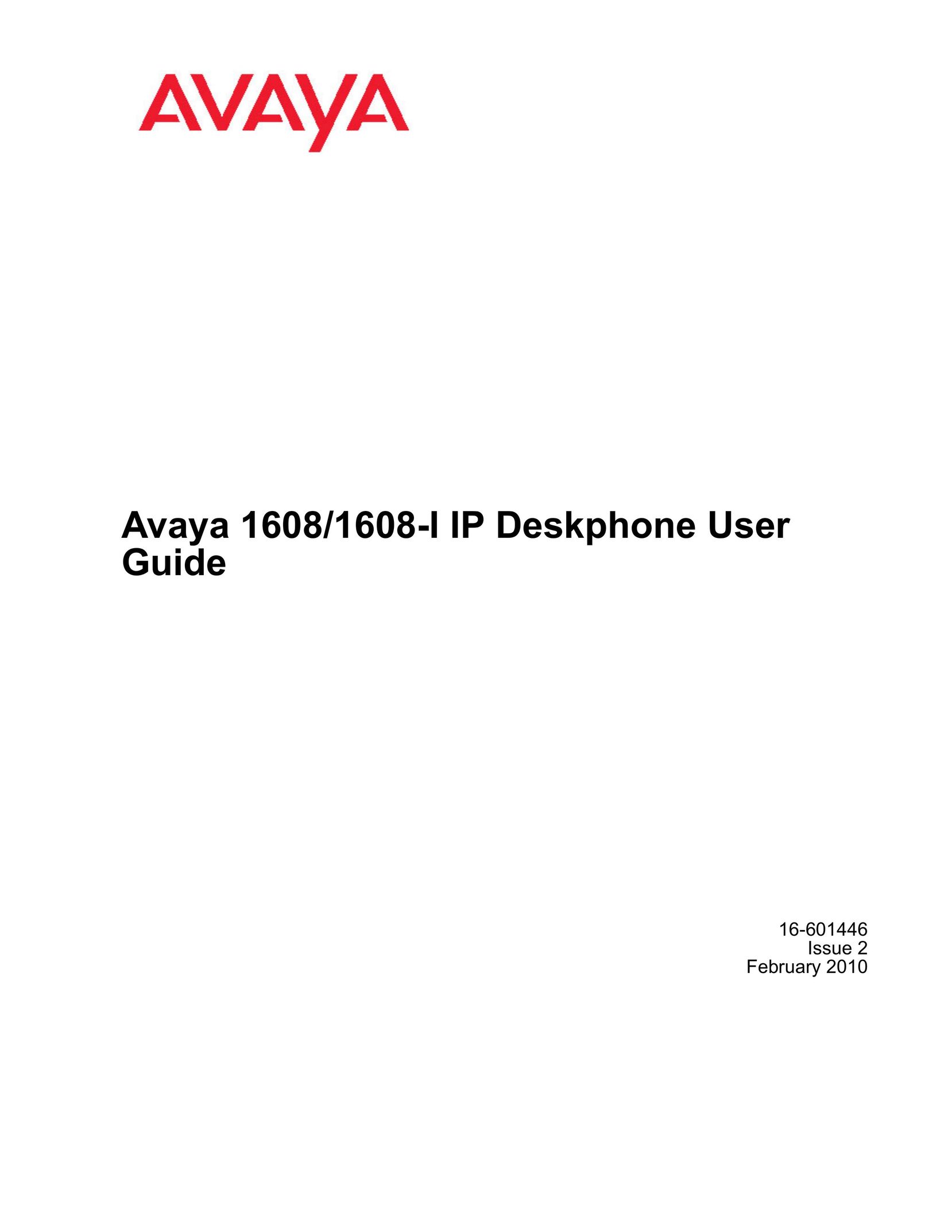 Avaya 1608 IP Phone User Manual