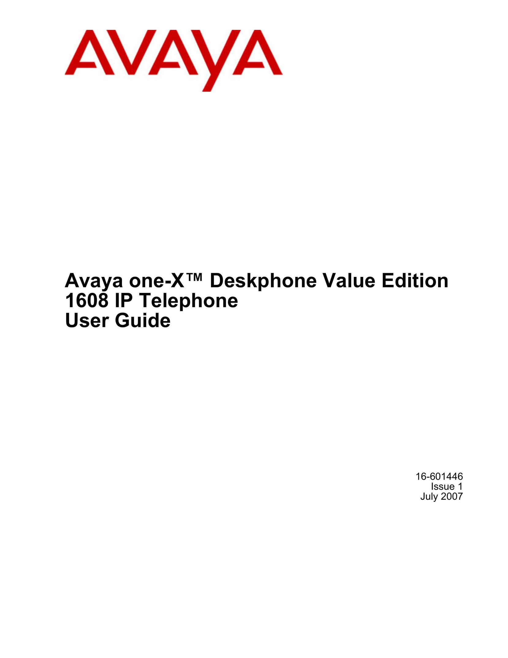 Avaya 1608 IP Phone User Manual