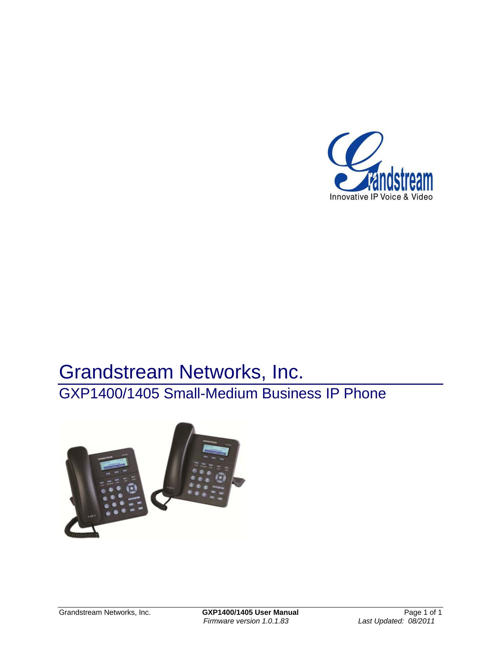 Grandstream Networks GXP1405 IP Phone User Manual