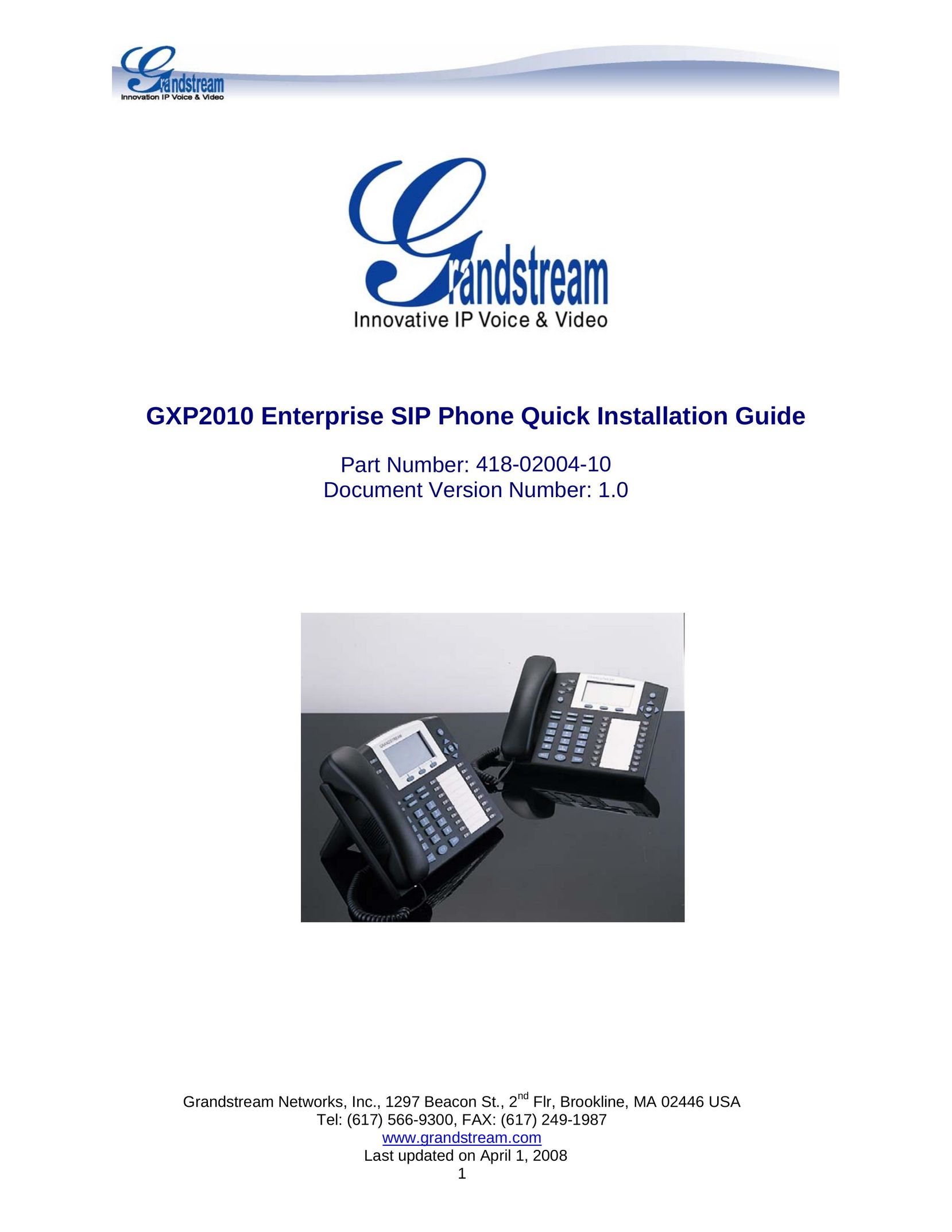 Grandstream Networks GXP2010 IP Phone User Manual