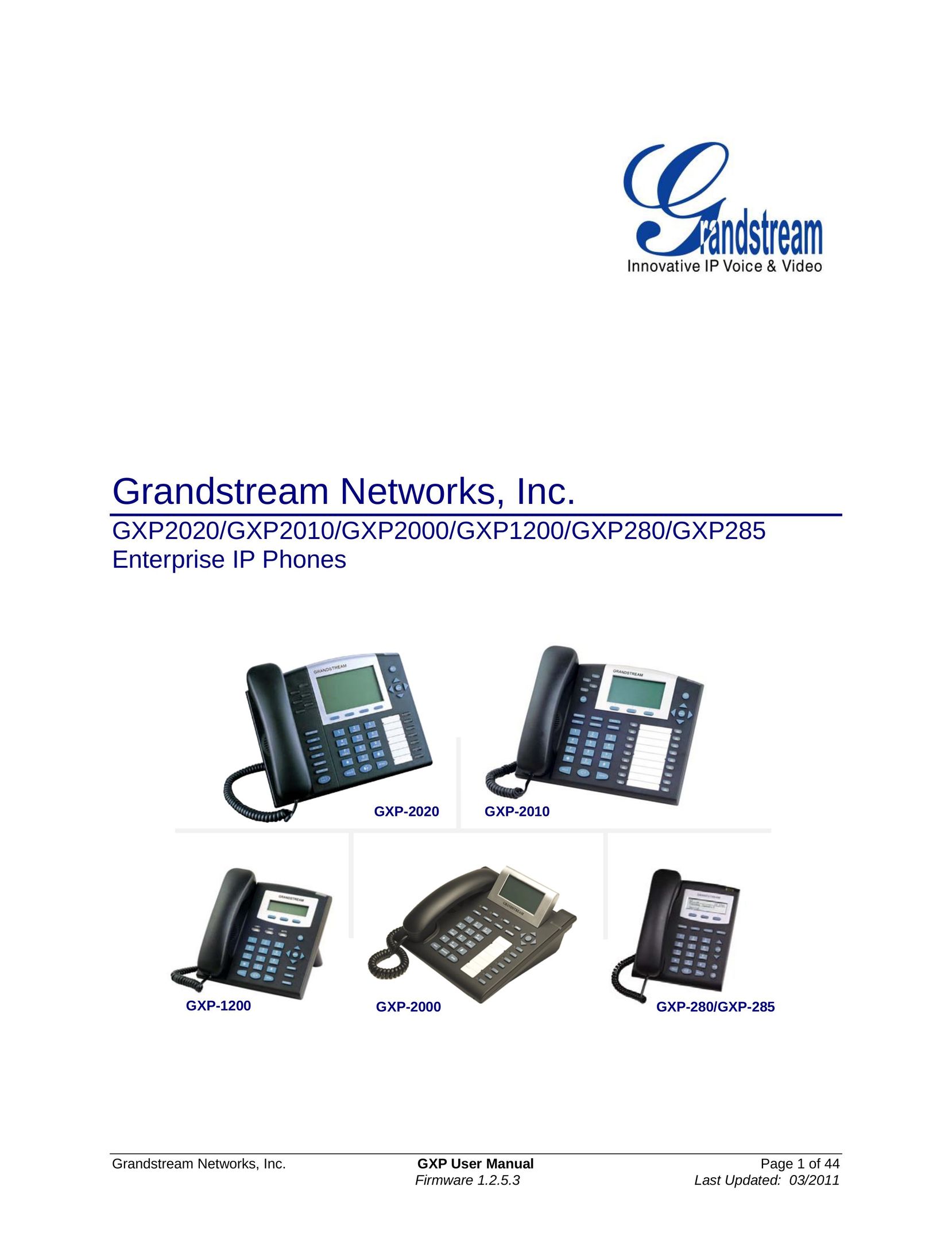 Grandstream Networks GXP280/GXP285 IP Phone User Manual