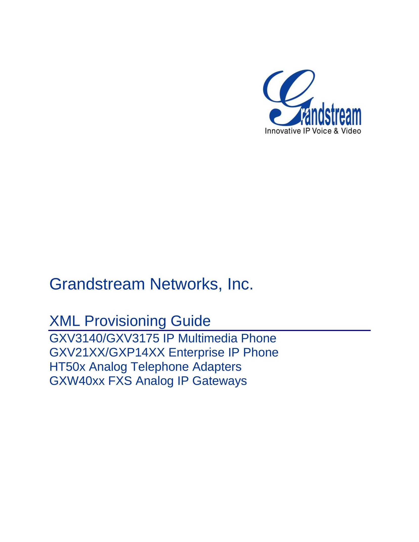 Grandstream Networks GXV21XX IP Phone User Manual