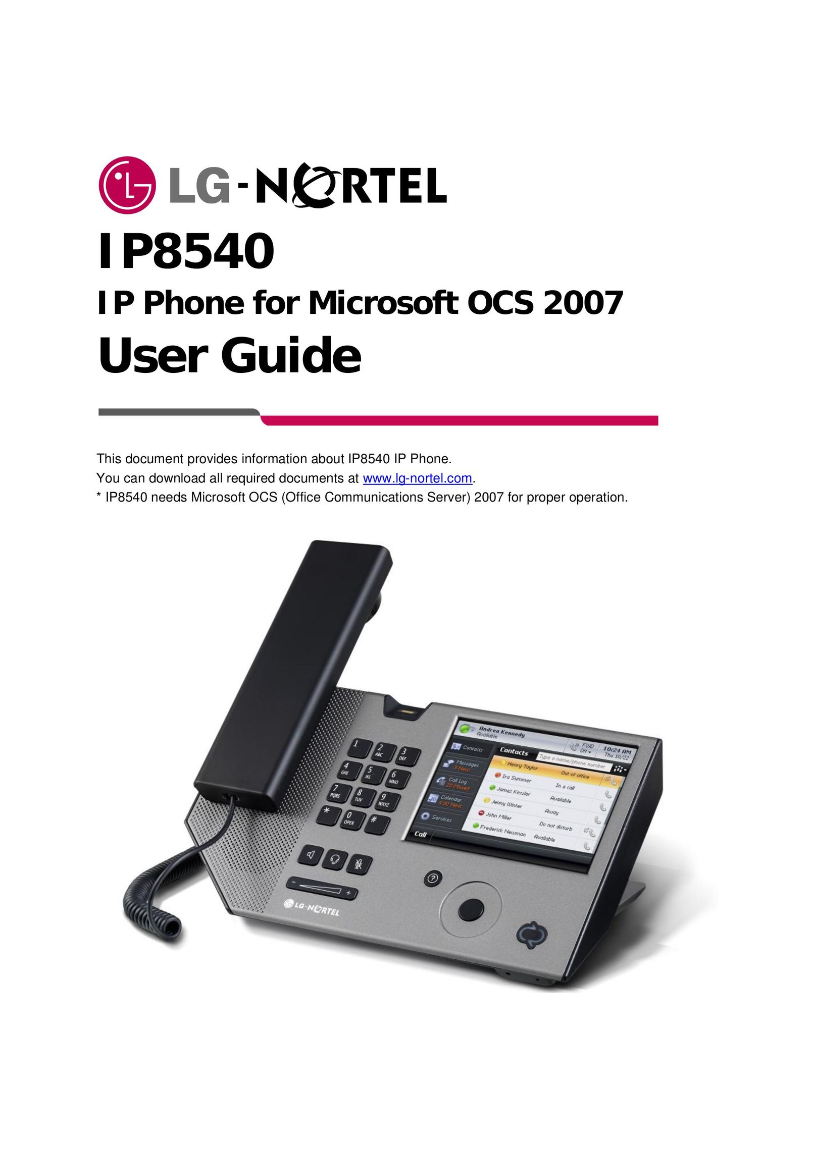 LG Electronics IP8540 IP Phone User Manual