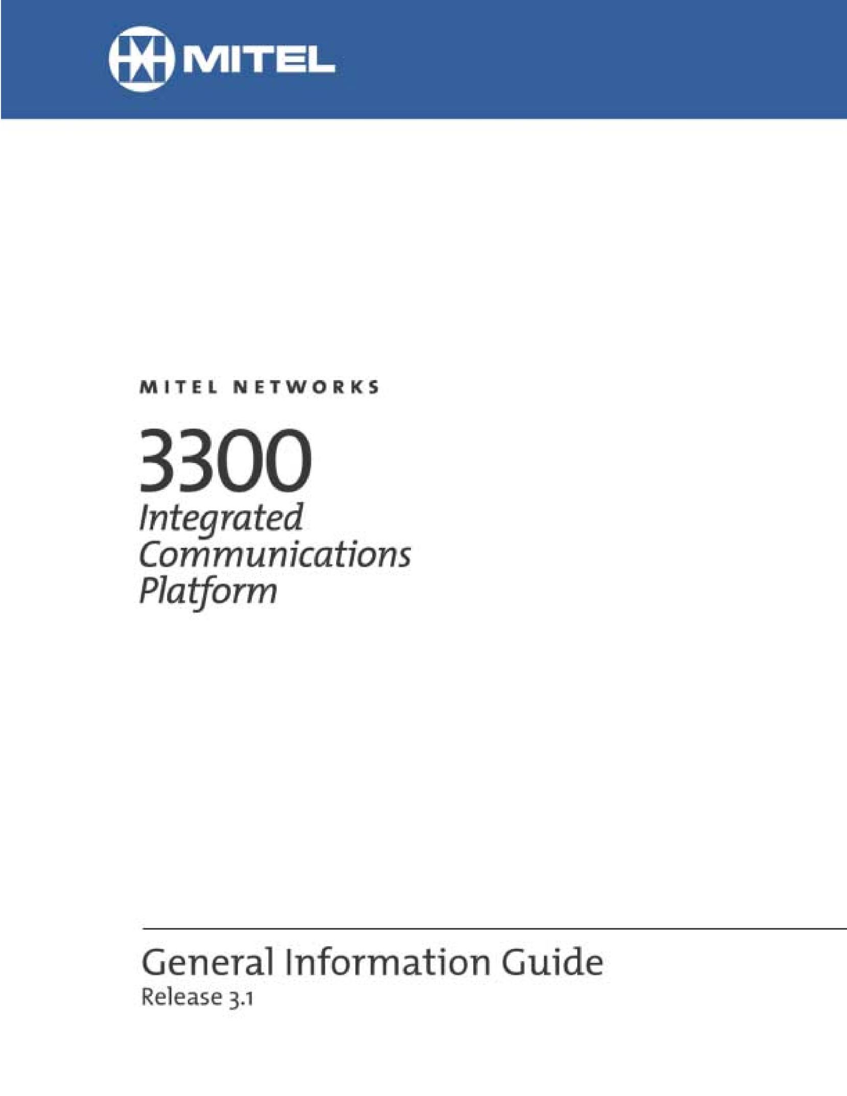 Mitel 3300 IP Phone User Manual