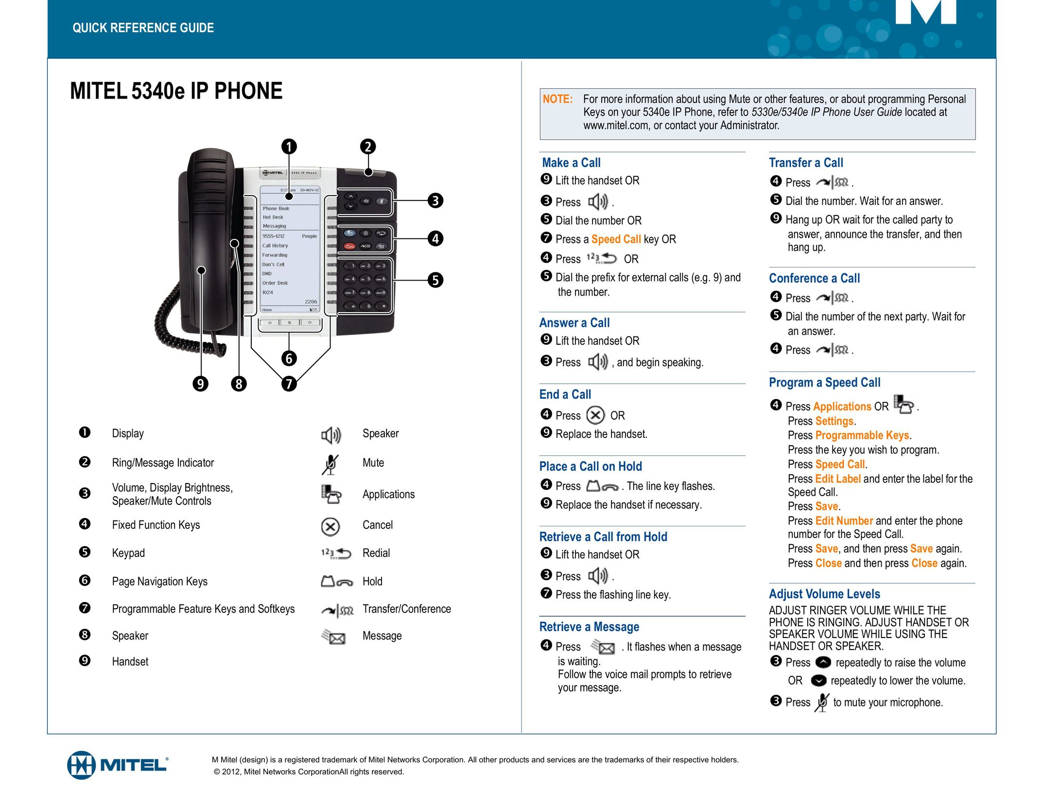 Mitel 5340e IP Phone User Manual